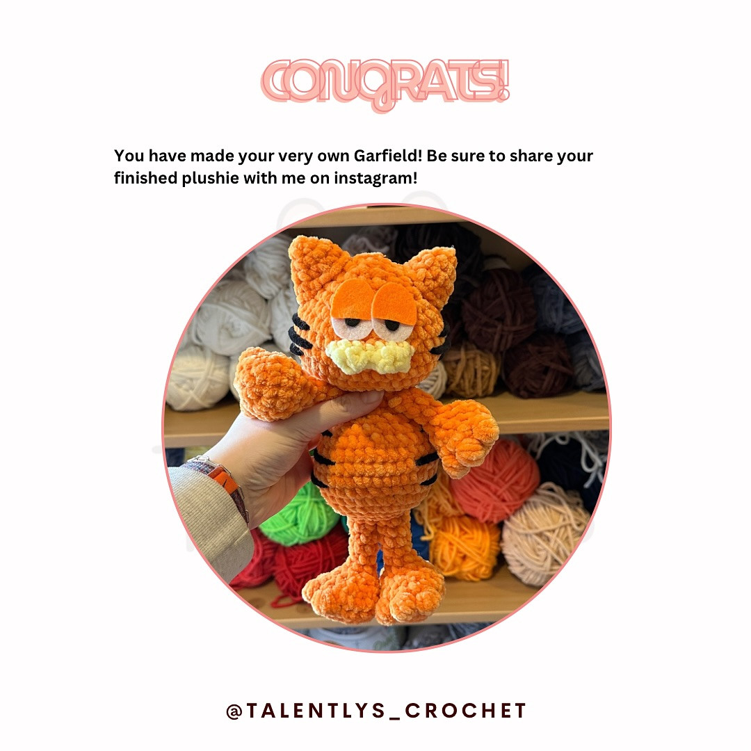 Free Crochet Garfield Pattern: Low-Sew Amigurumi