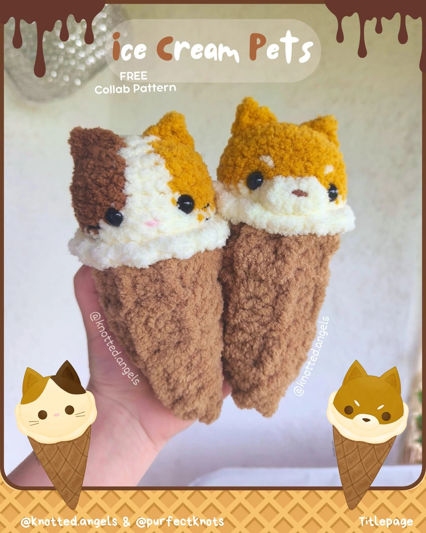 Free Crochet Ice Cream Pet Pattern