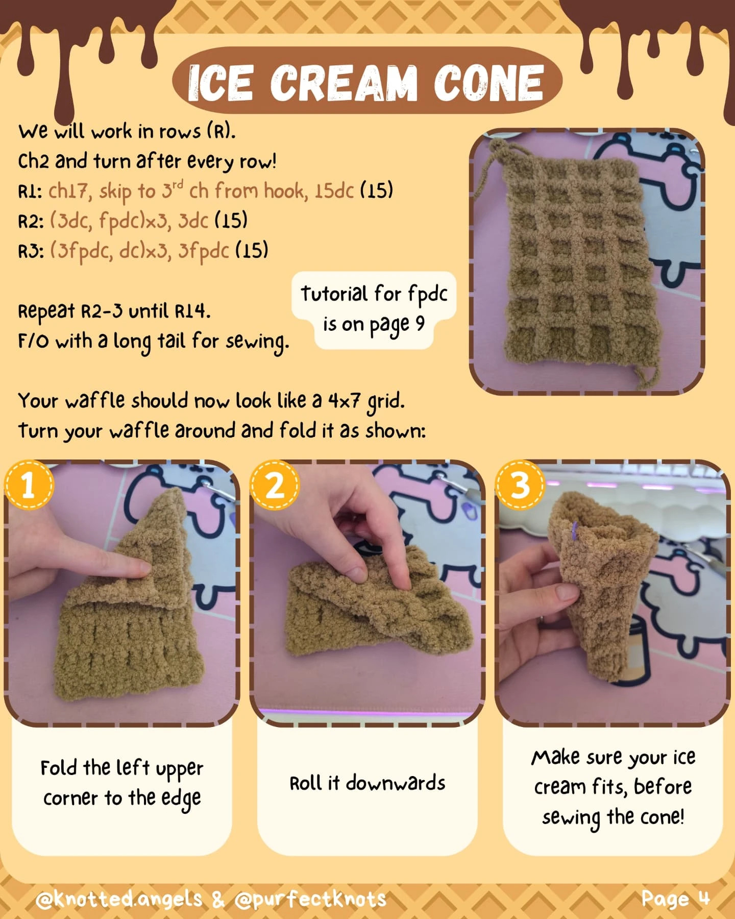 Free Crochet Ice Cream Pet Pattern