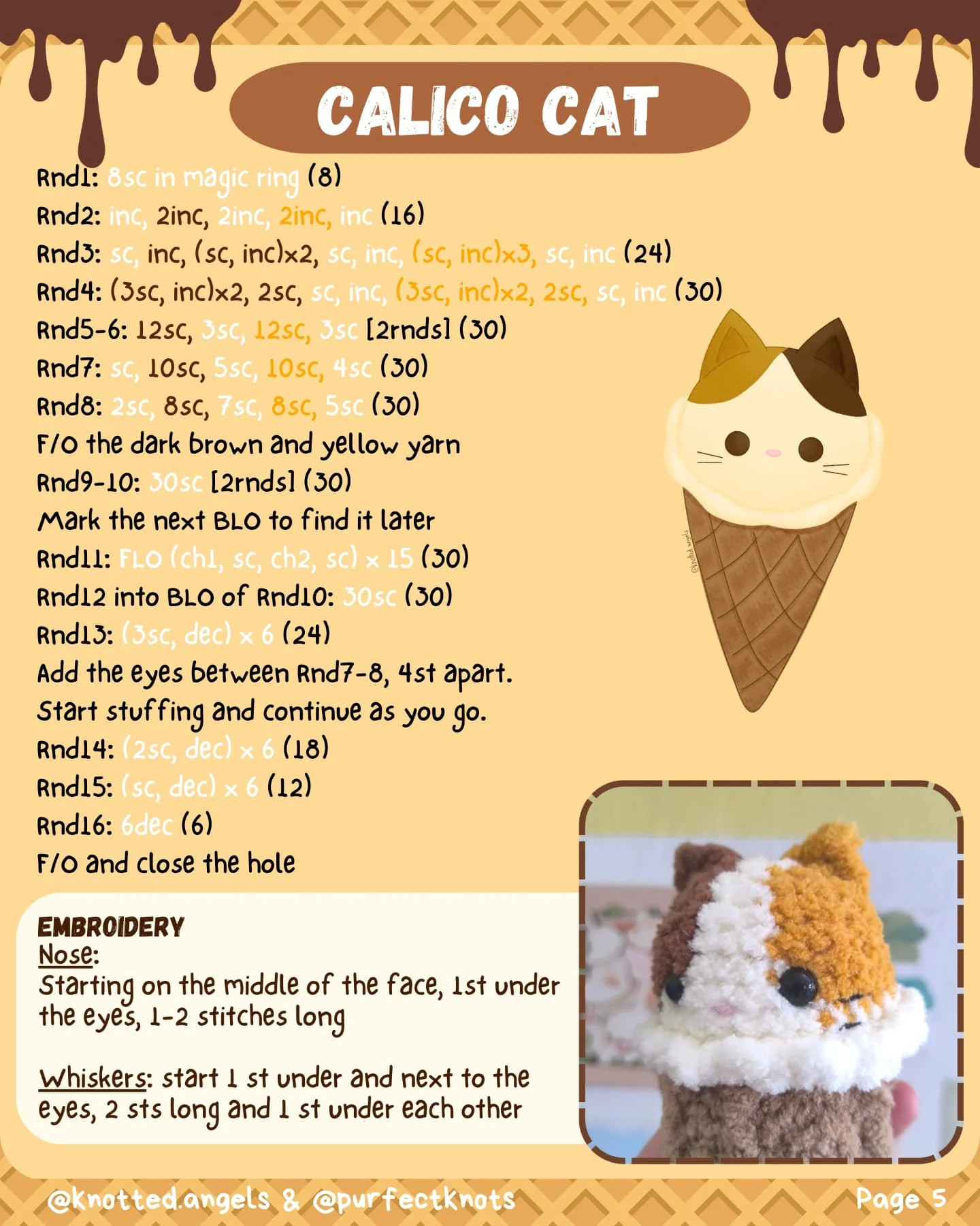 Free Crochet Ice Cream Pet Pattern