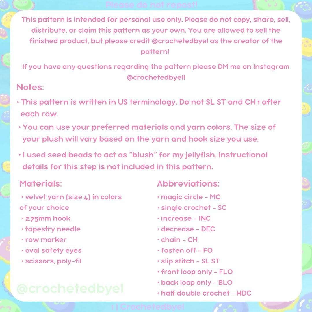 Free Crochet Jellyfish Amigurumi Pattern