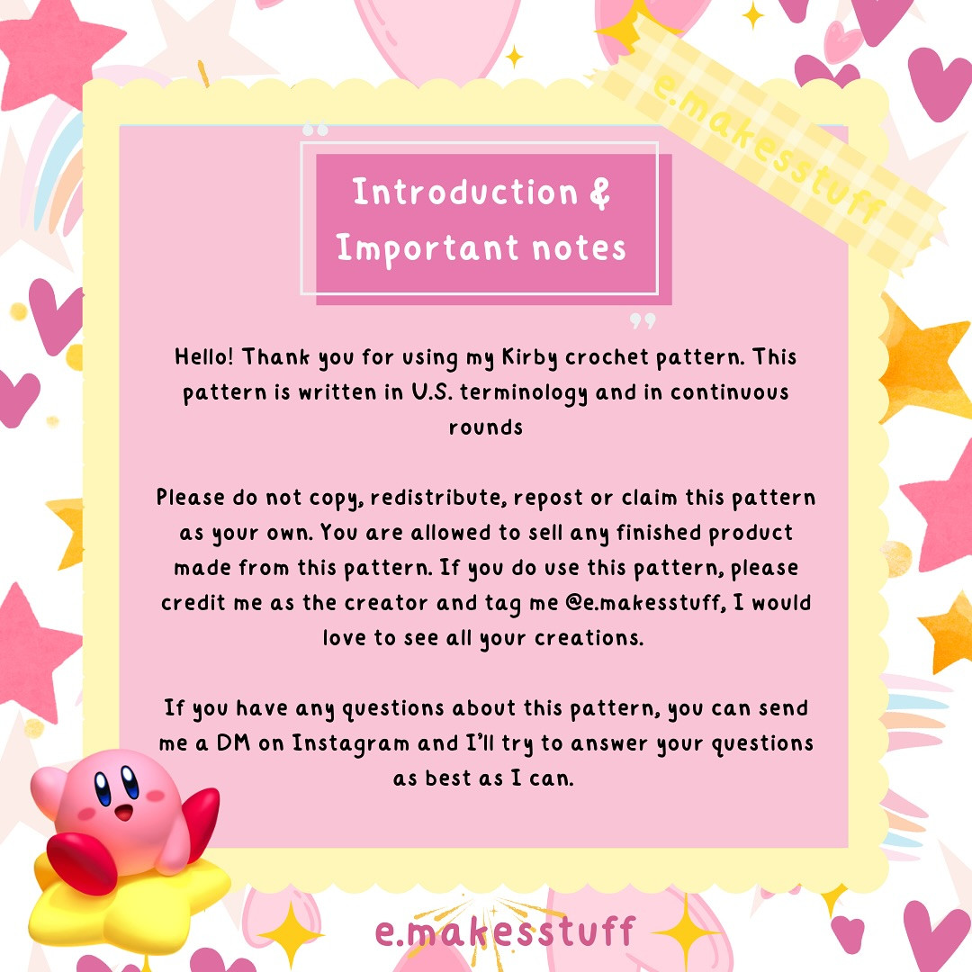 Free Crochet Kirby Pattern