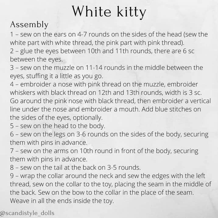 Free Crochet Kitten Pattern
