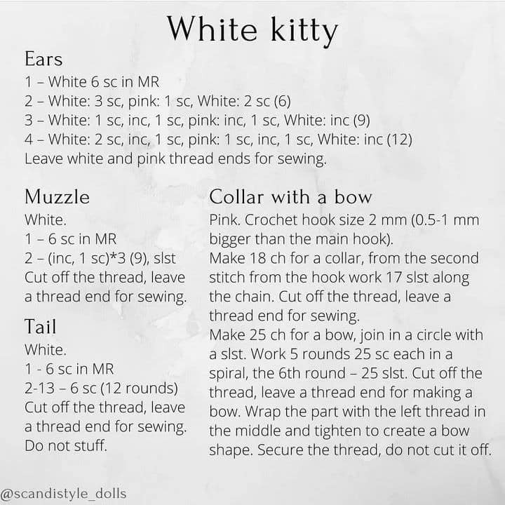 Free Crochet Kitten Pattern