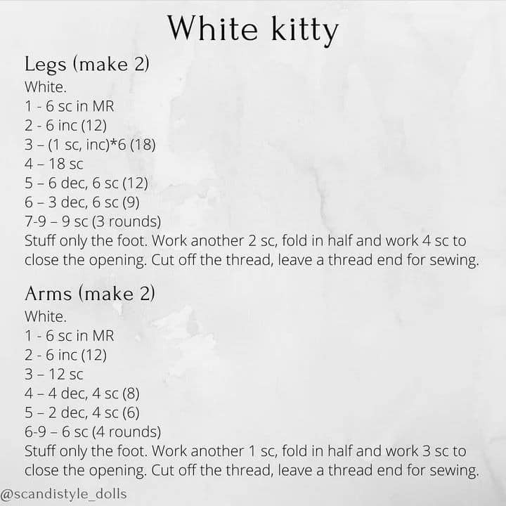Free Crochet Kitten Pattern