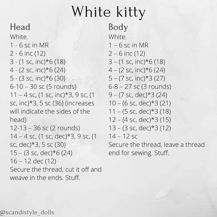 Free Crochet Kitten Pattern