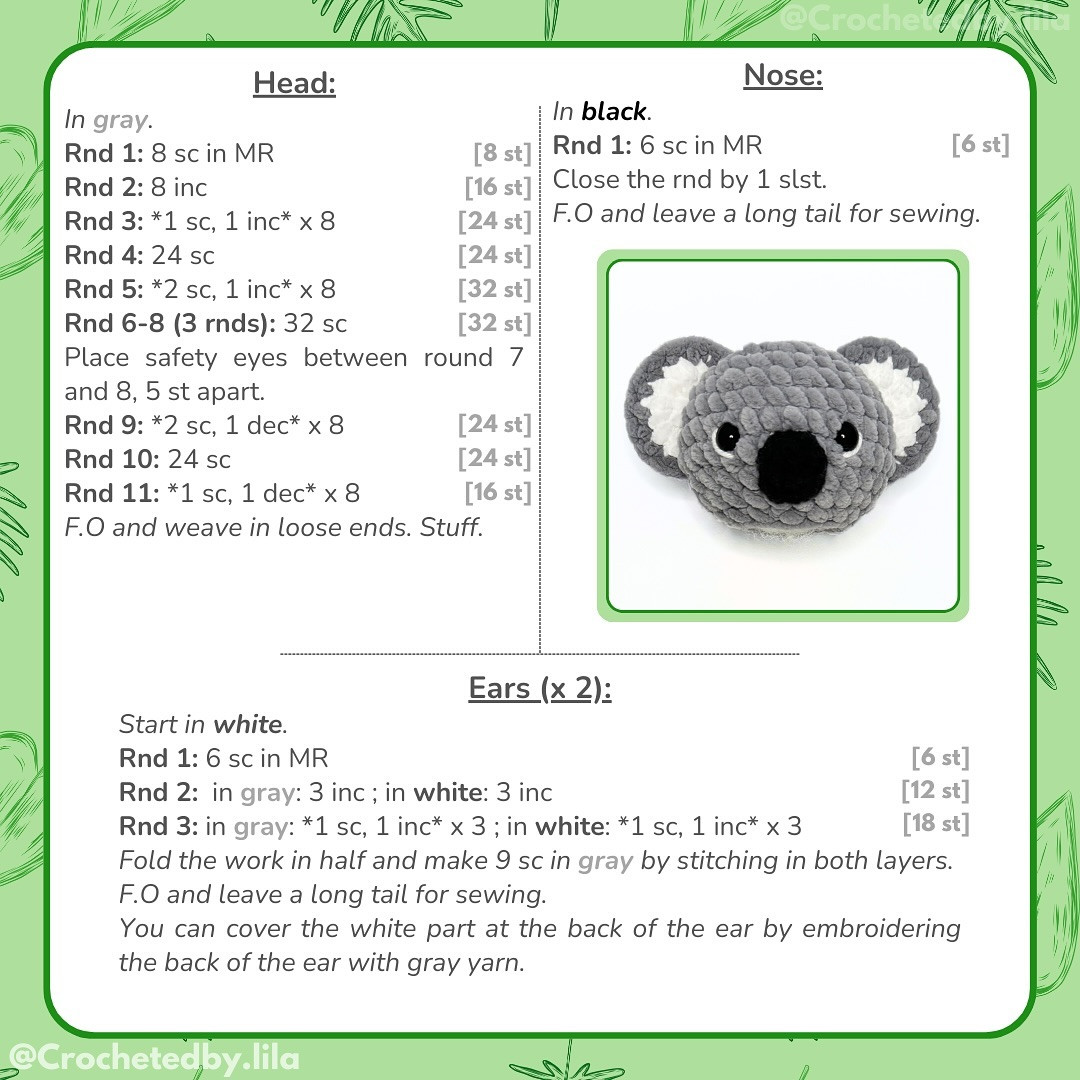 Free Crochet Koala Pattern: A Cute Amigurumi Tutorial
