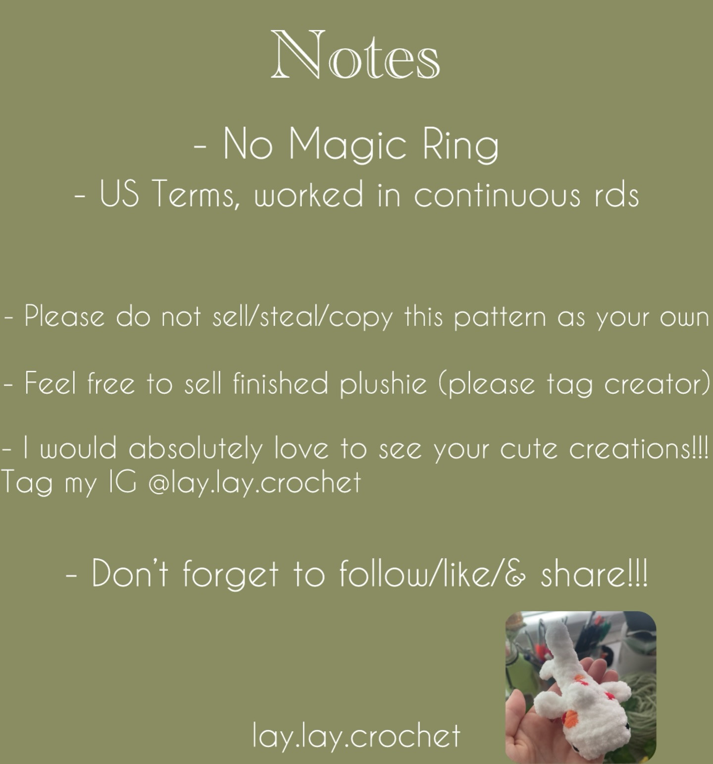 Free Crochet Koi Pattern