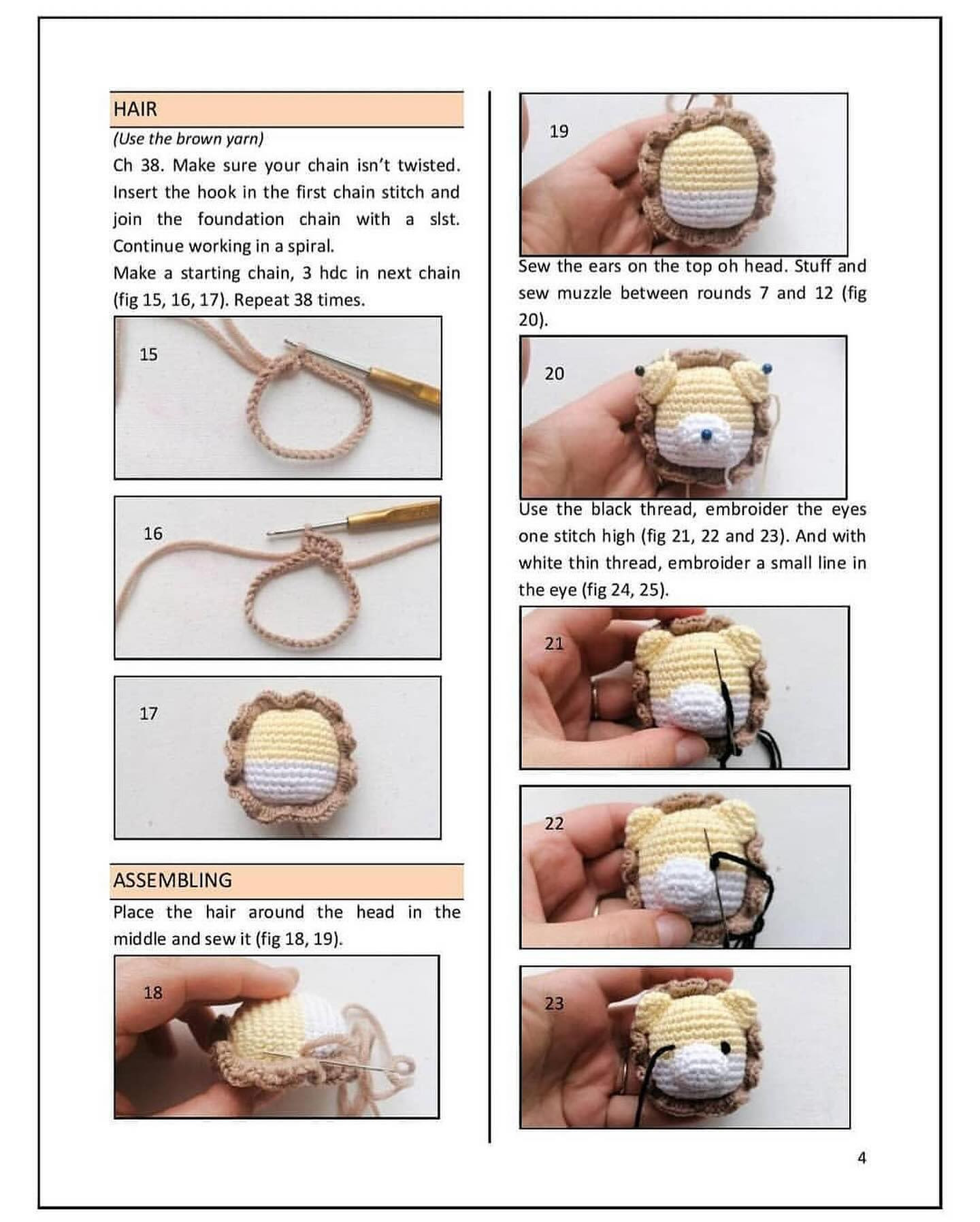 Free Crochet Lion Rattle & Teether Pattern
