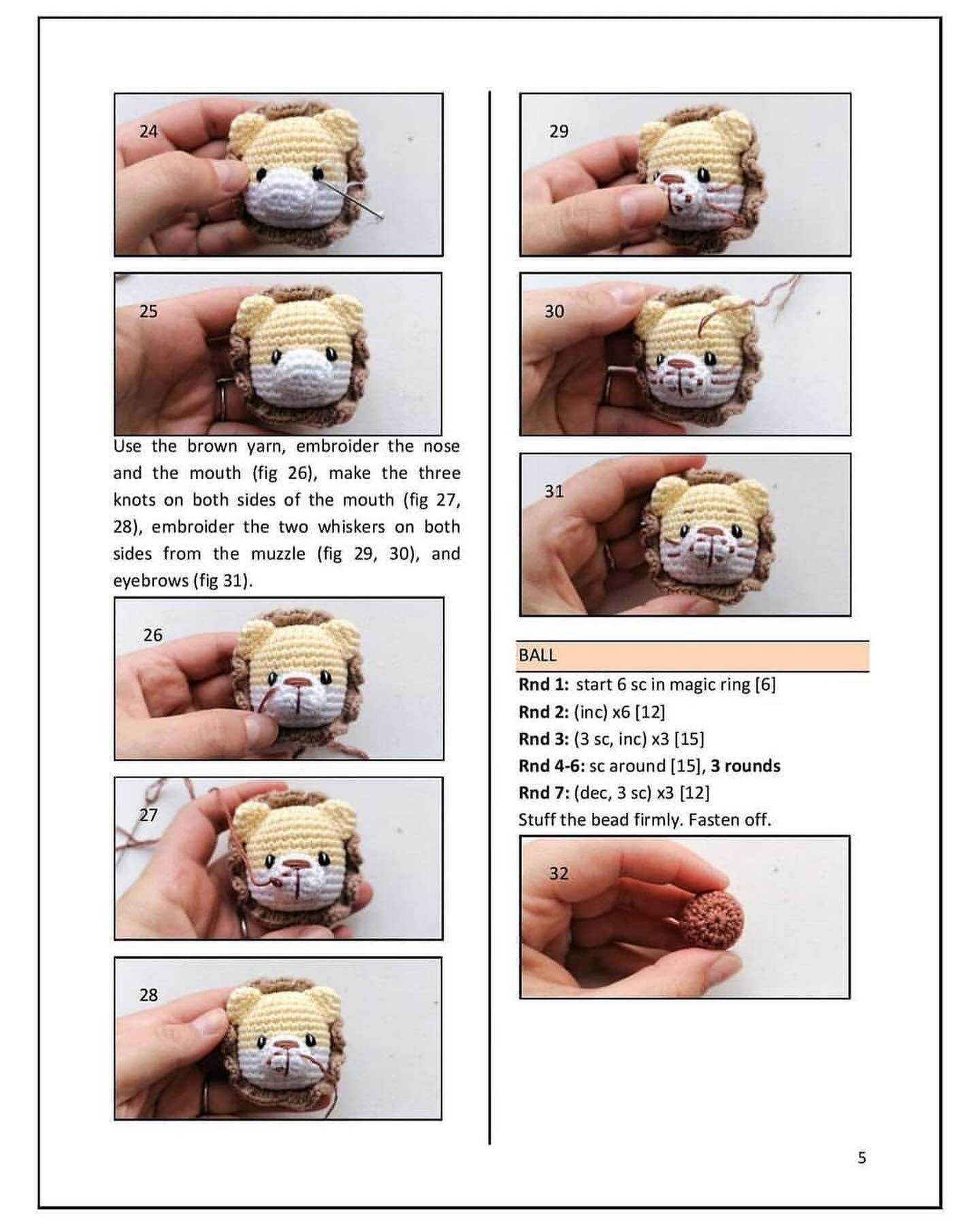 Free Crochet Lion Rattle & Teether Pattern