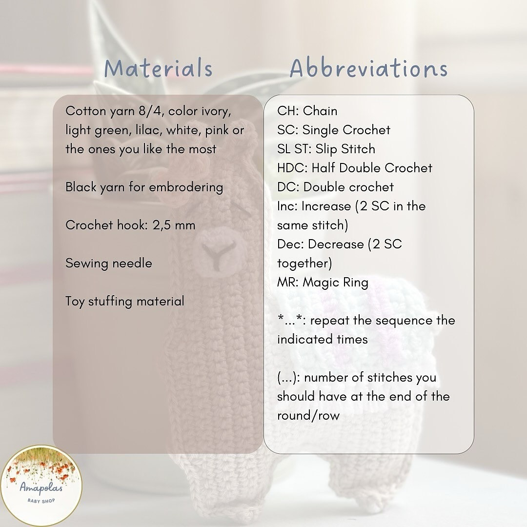 Free Crochet Llama Pattern