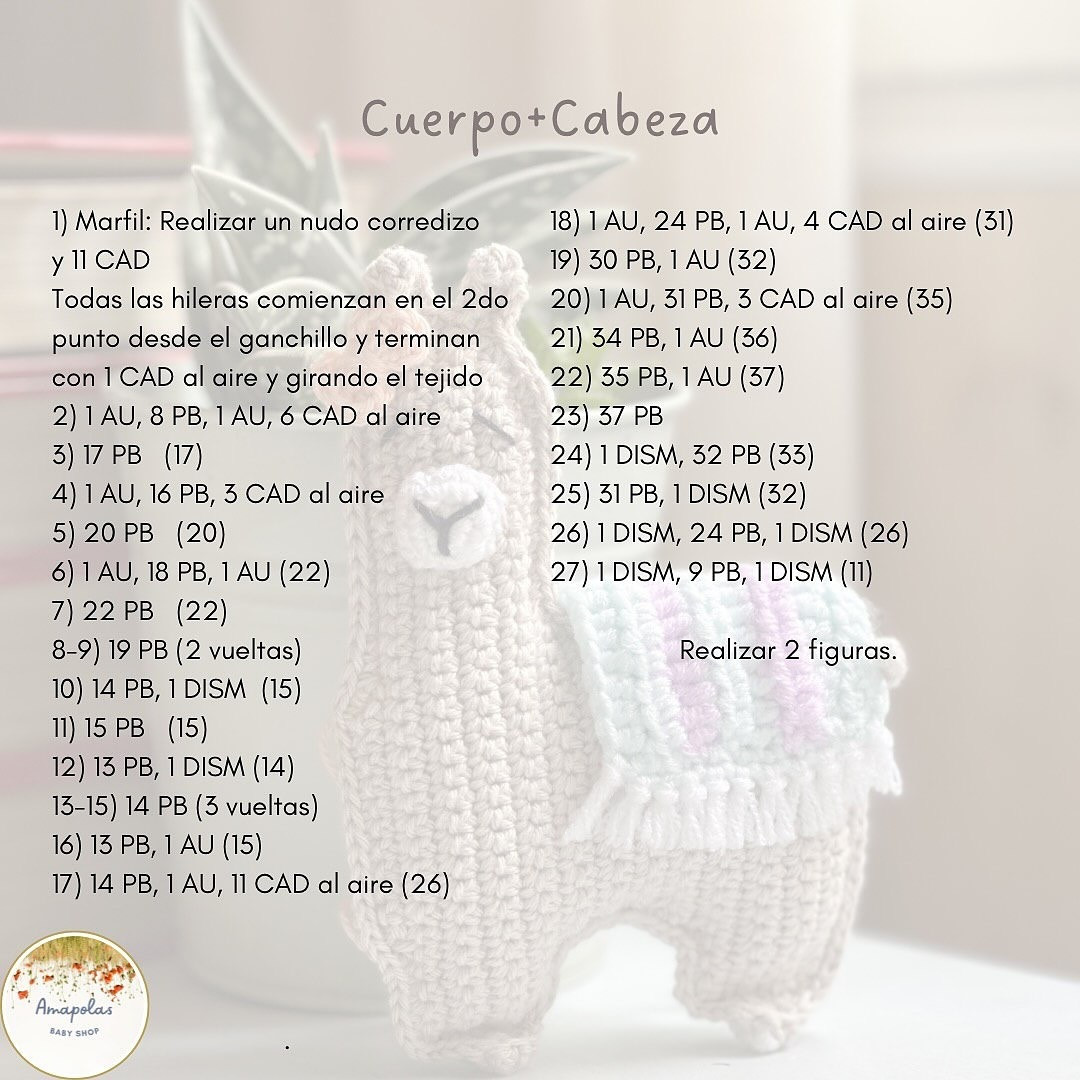 Free Crochet Llama Pattern