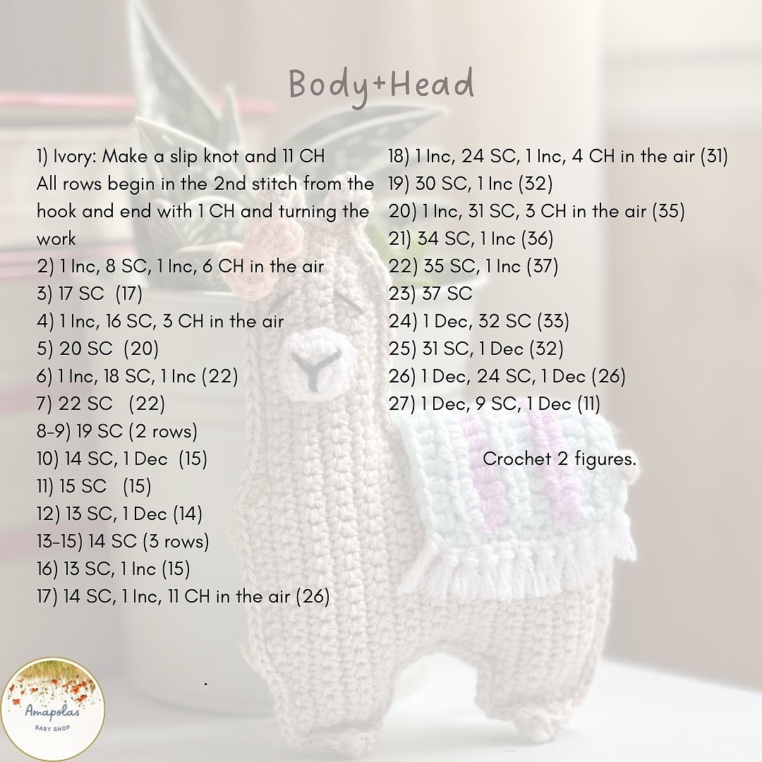 Free Crochet Llama Pattern