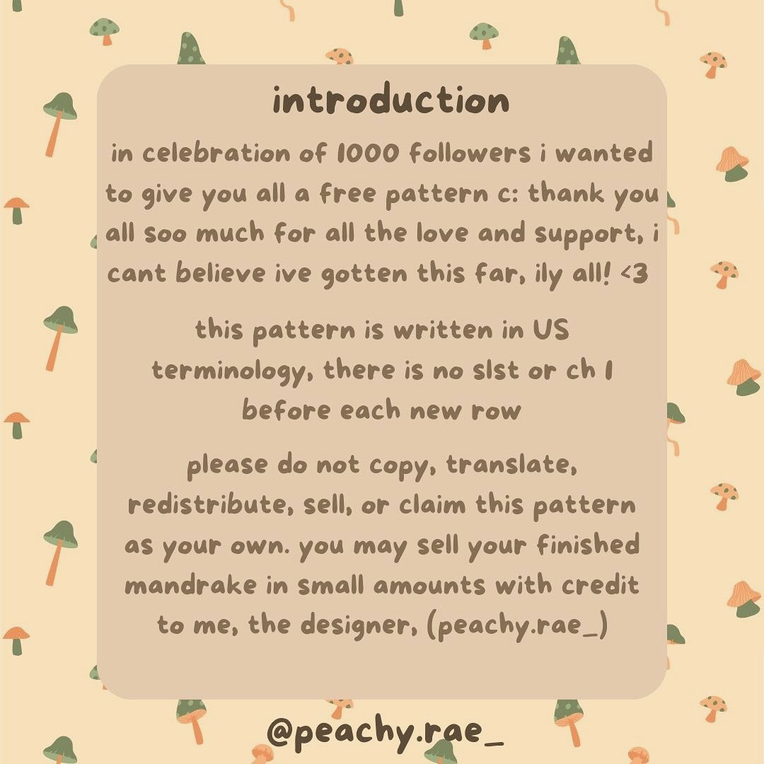 Free Crochet Mandrake Pattern!