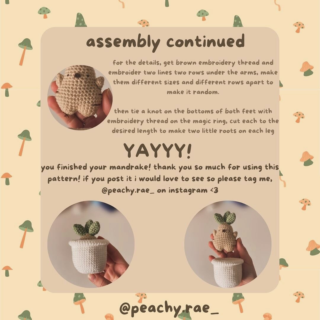 Free Crochet Mandrake Pattern!