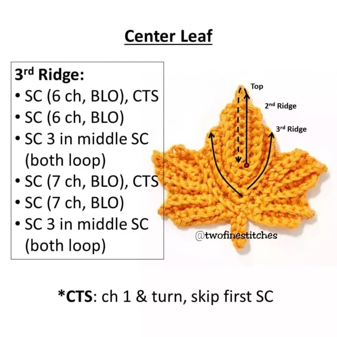 Free Crochet Maple Leaf Pattern: Three Autumn Colors
