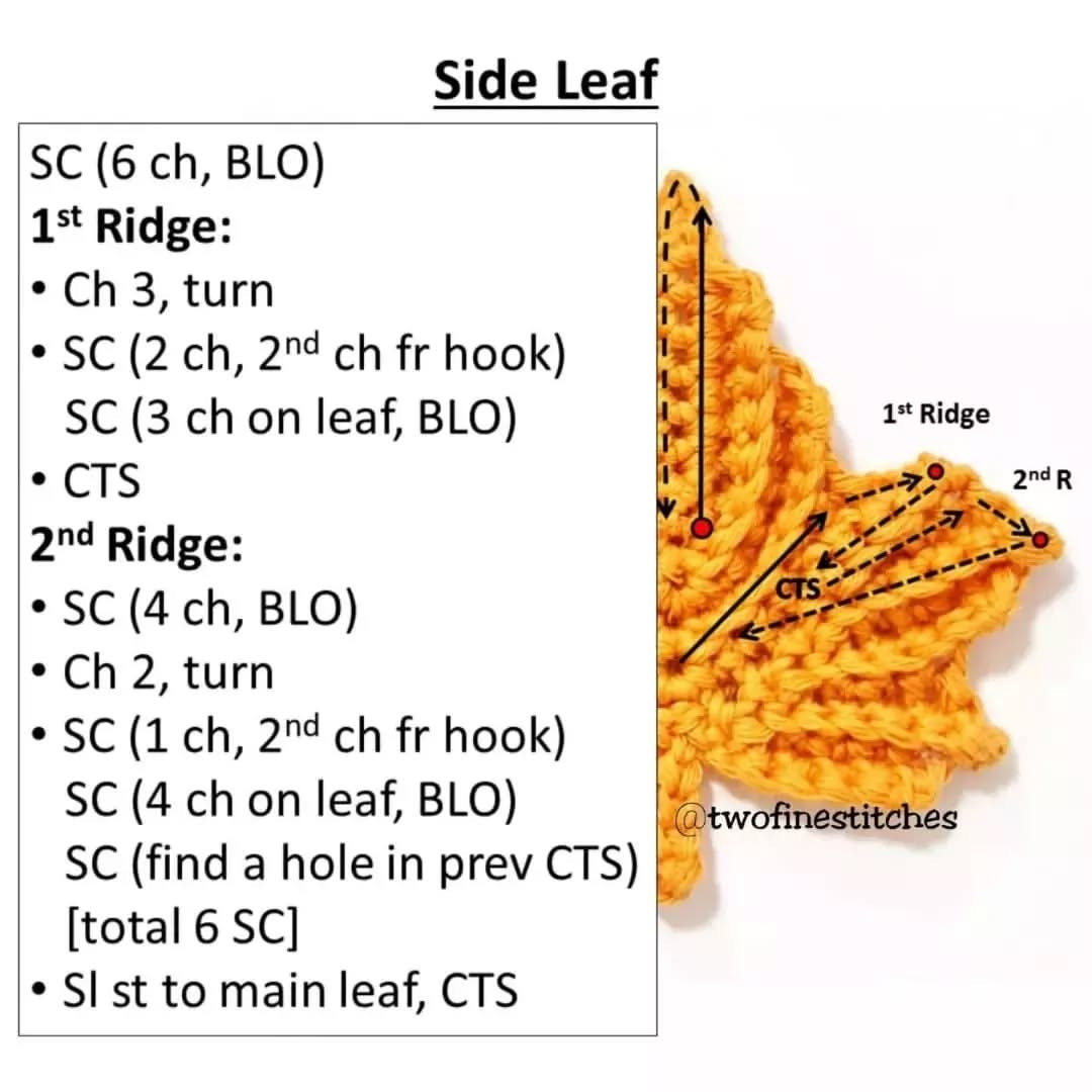 Free Crochet Maple Leaf Pattern: Three Autumn Colors
