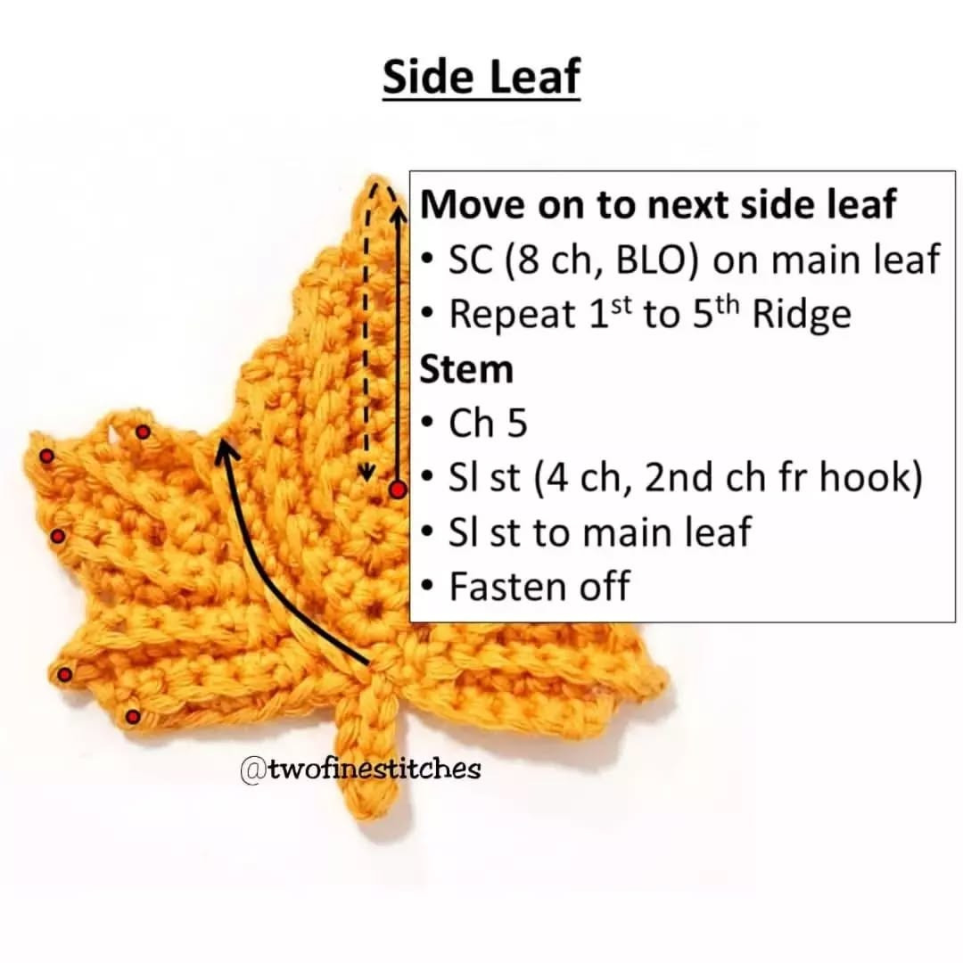 Free Crochet Maple Leaf Pattern: Three Autumn Colors