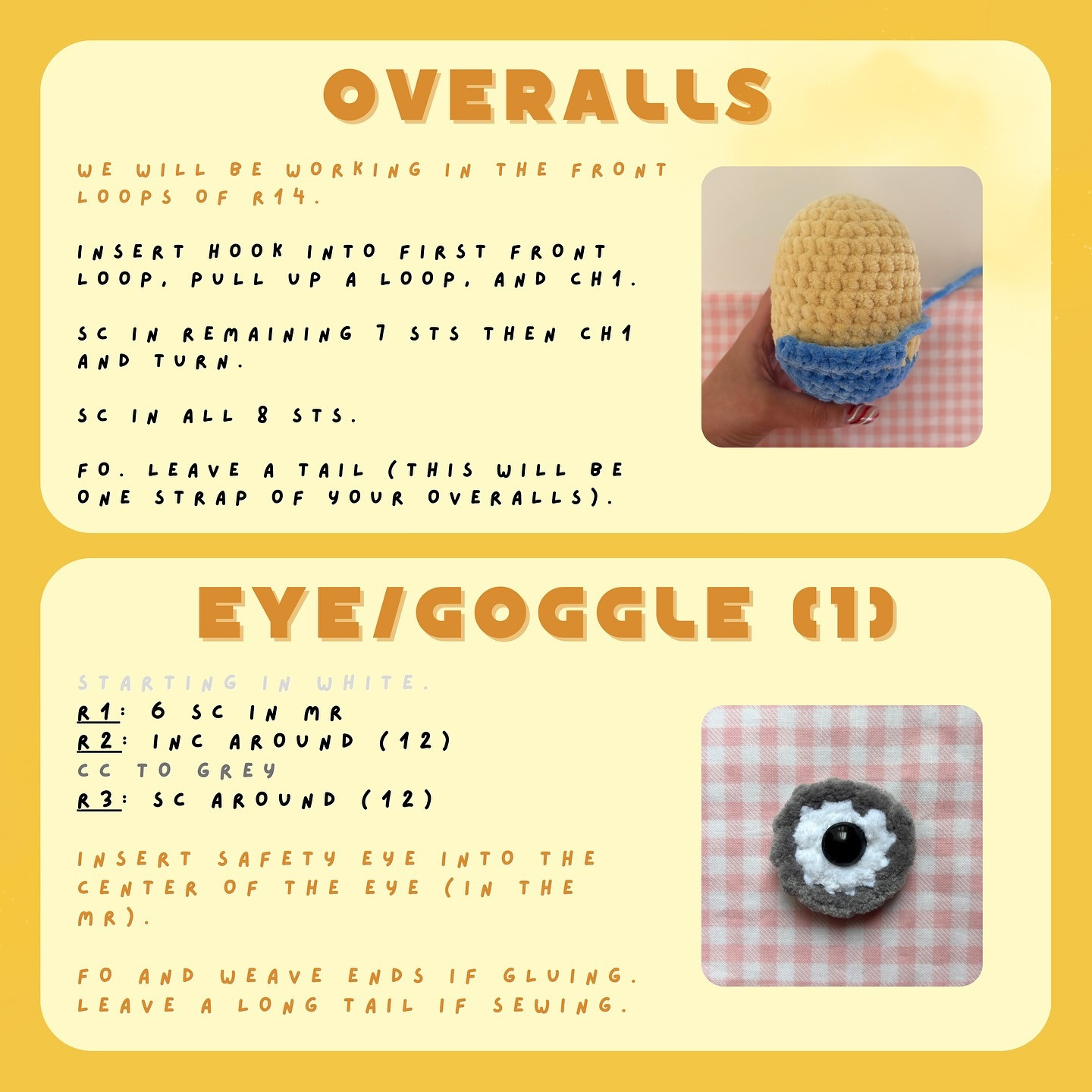 Free Crochet Minion Pattern