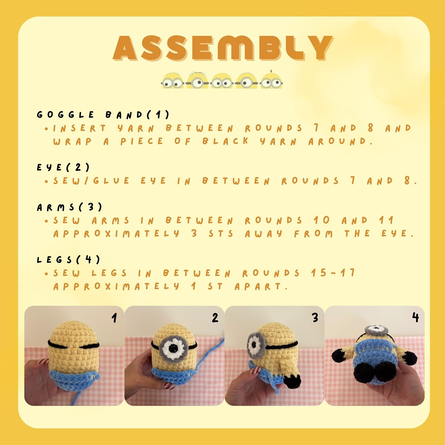 Free Crochet Minion Pattern