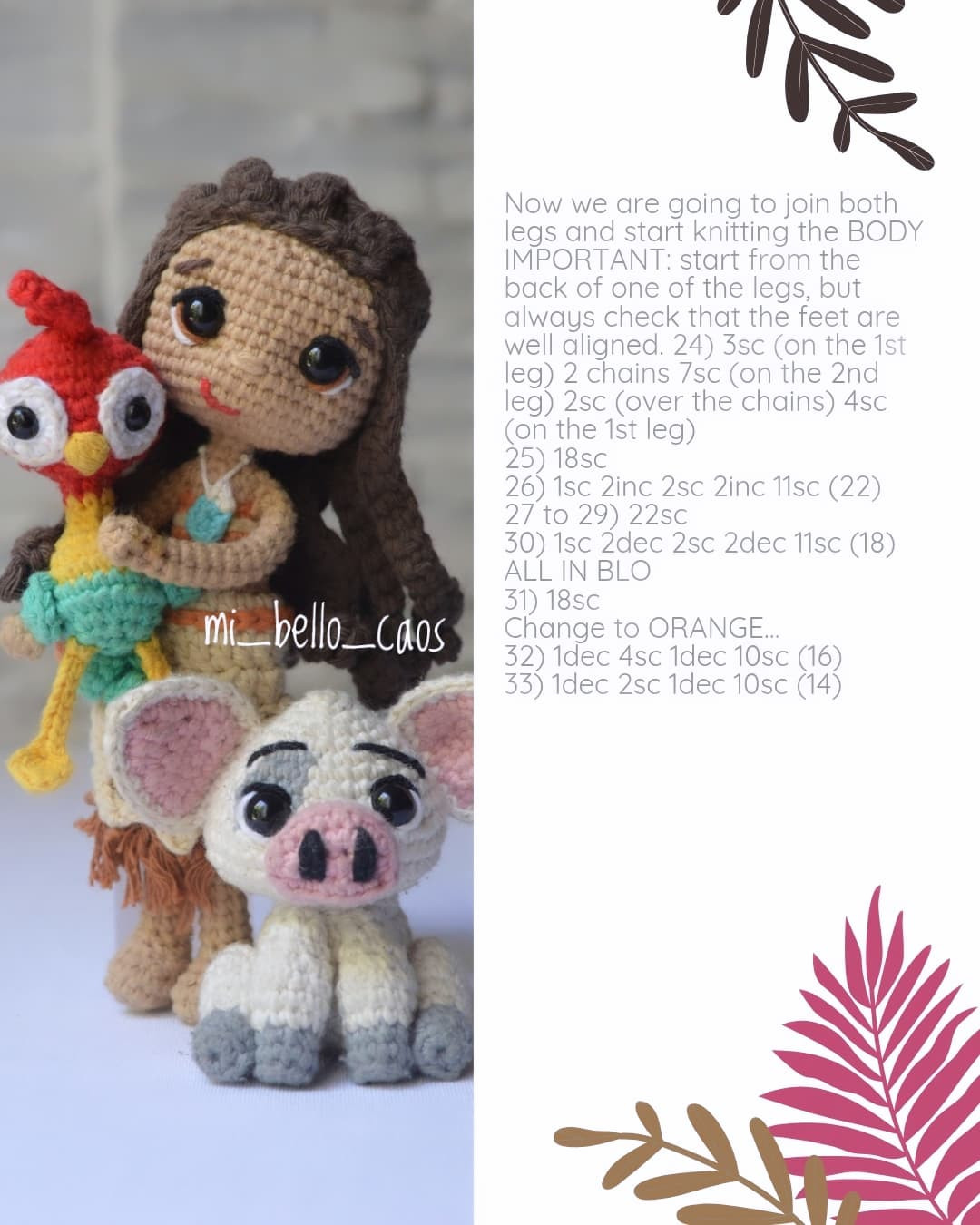 Free Crochet Moana Pattern Chart