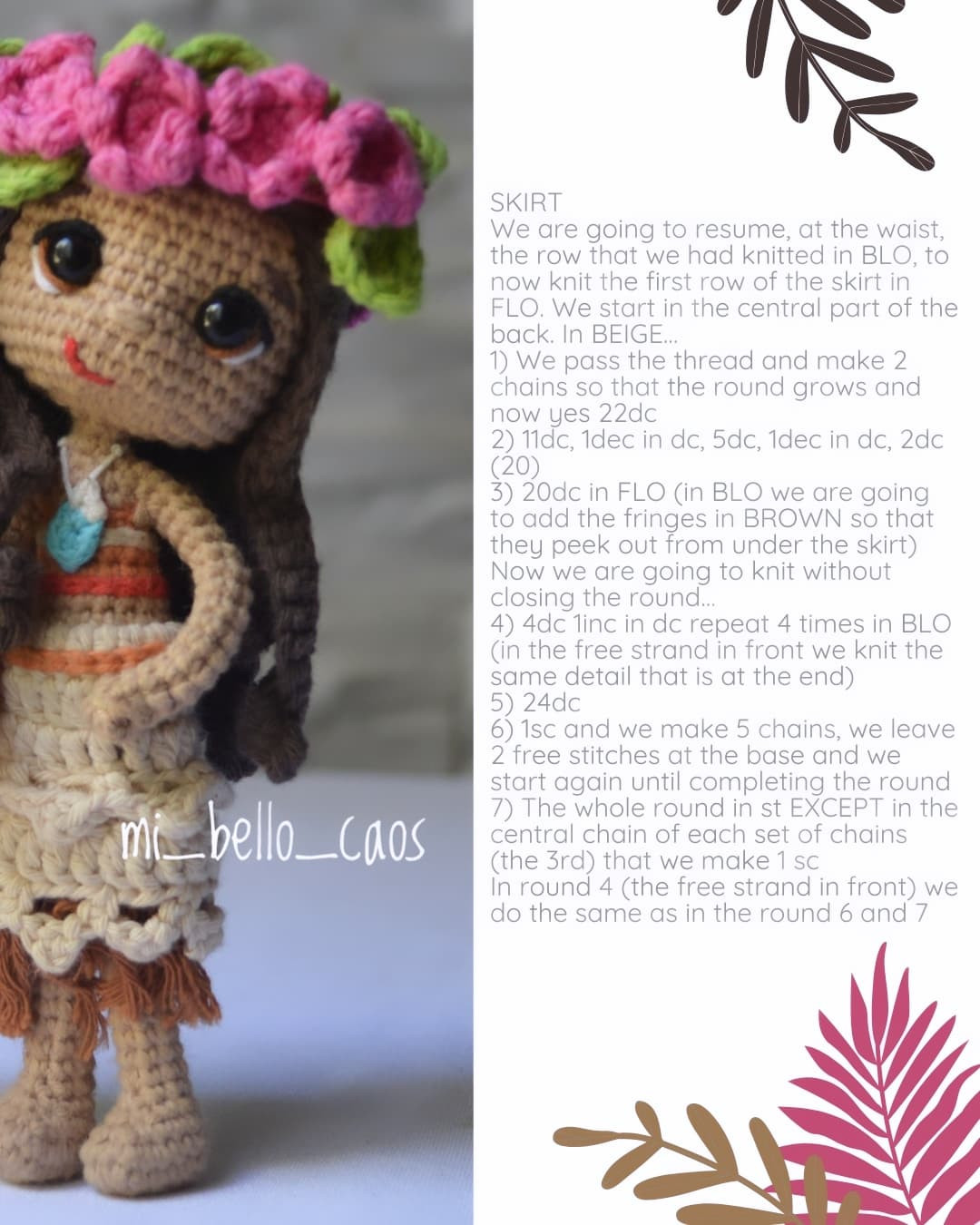 Free Crochet Moana Pattern Chart
