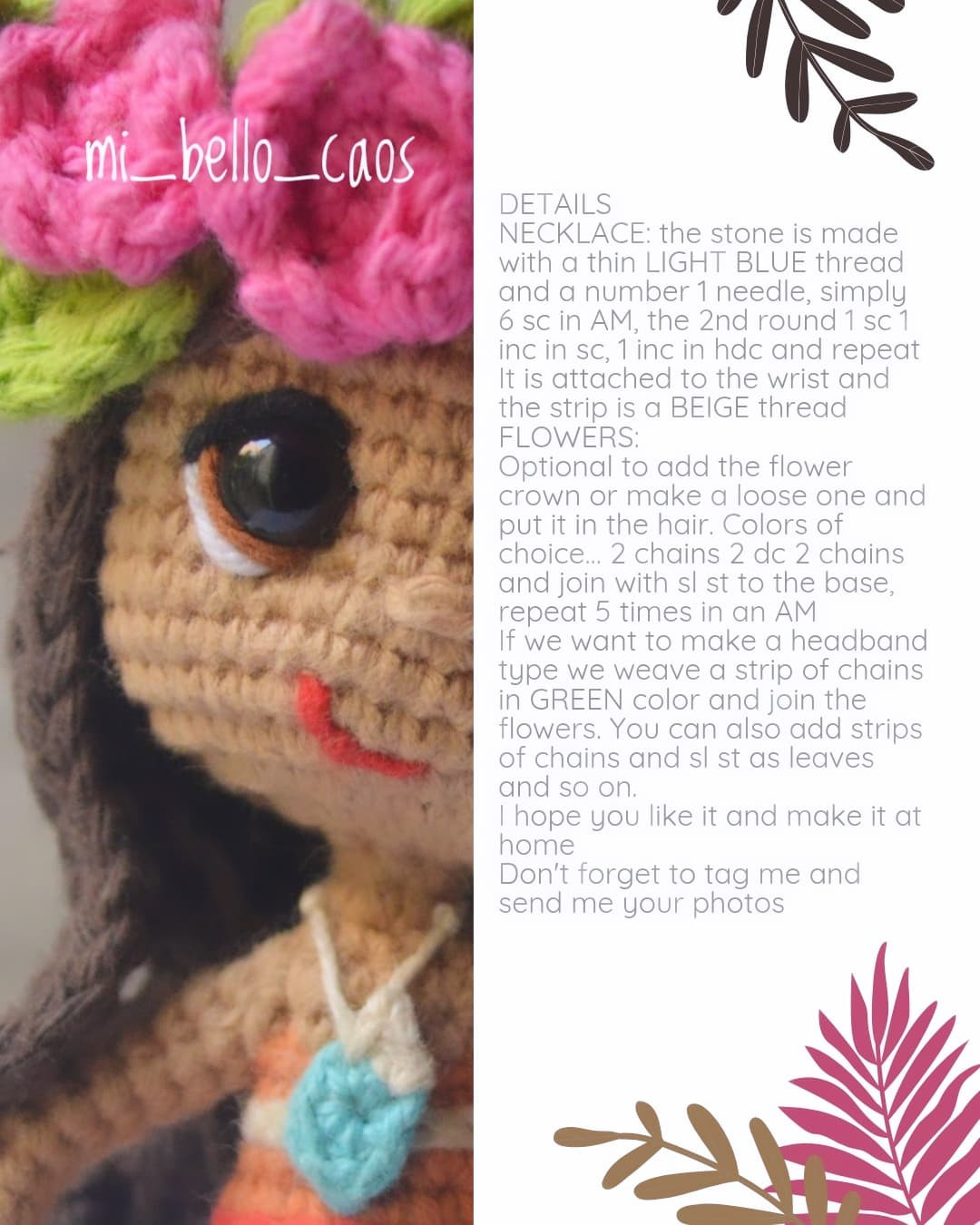 Free Crochet Moana Pattern Chart