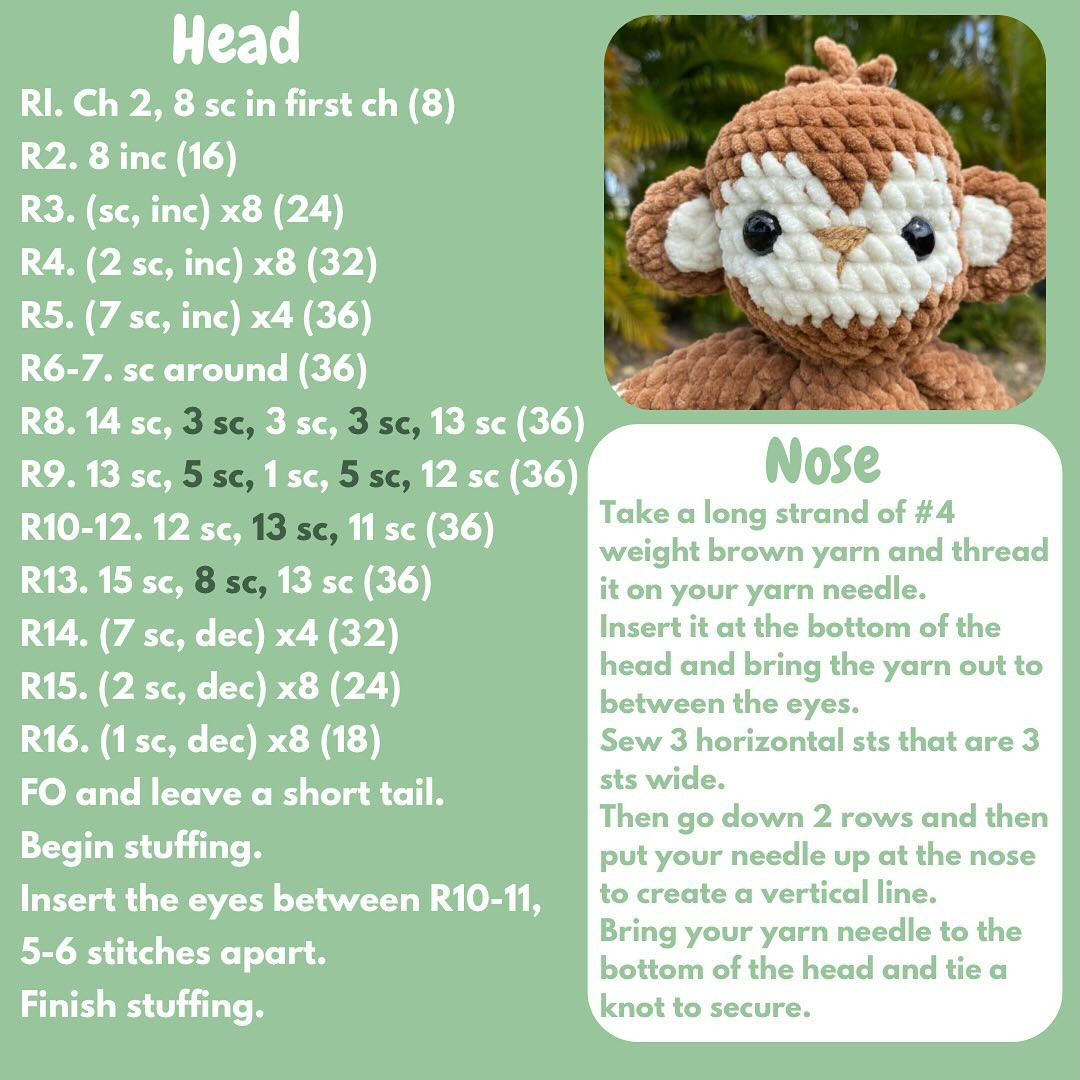 Free Crochet Monkey Pattern 🐵 FREE MONKEY WITH BANANA PATTERN 🍌