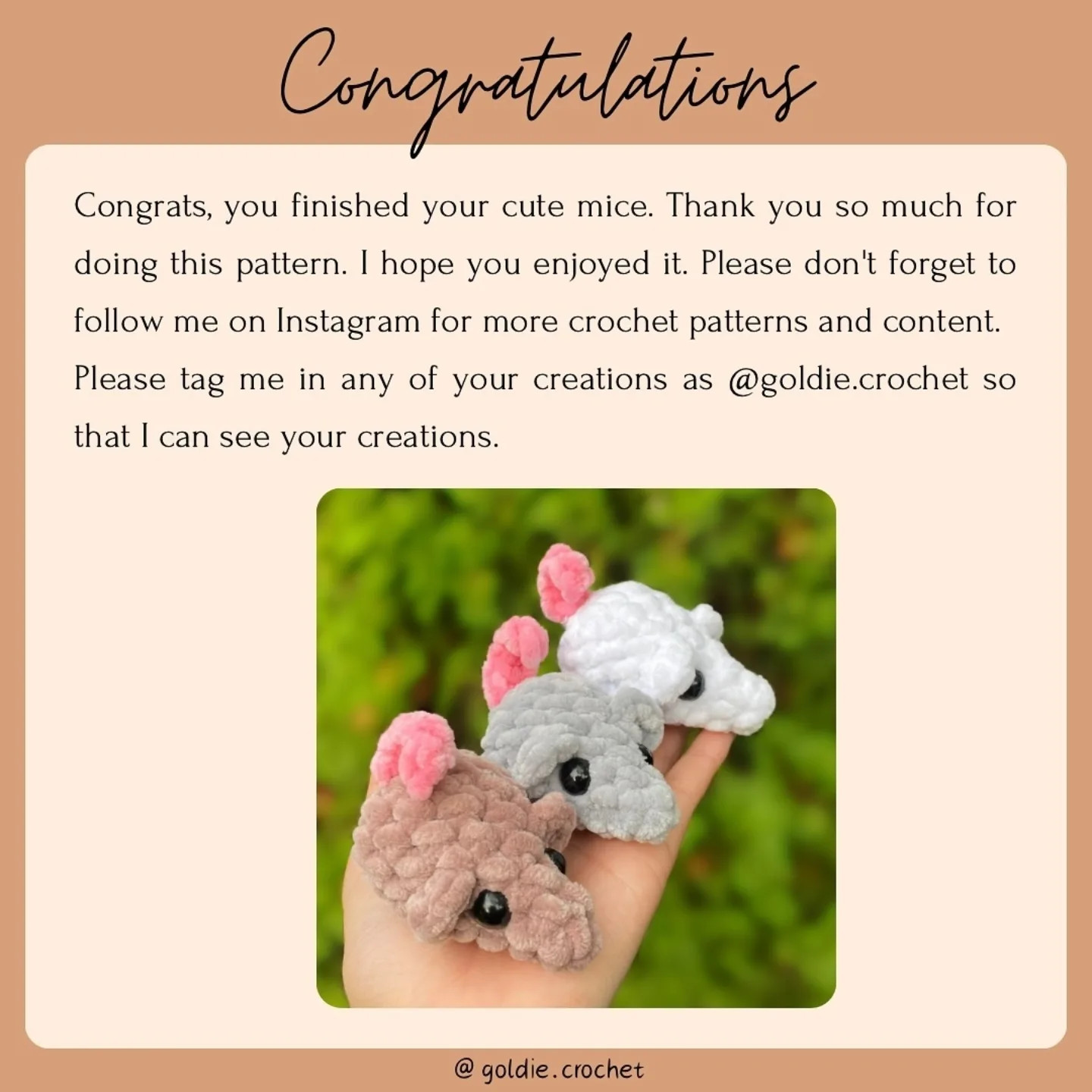 Free Crochet Mouse Pattern: Tester Appreciation!