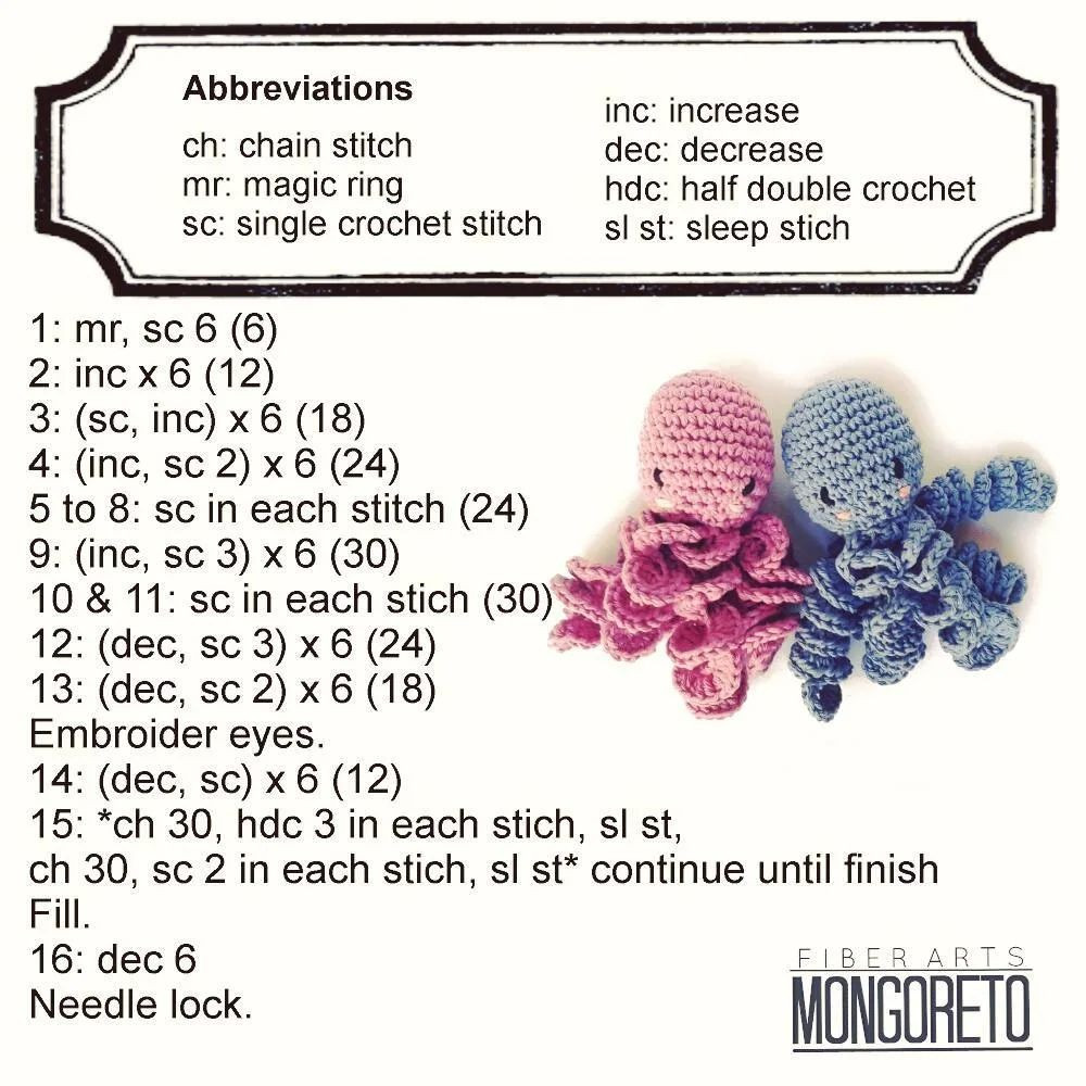 Free Crochet Octopus Pattern