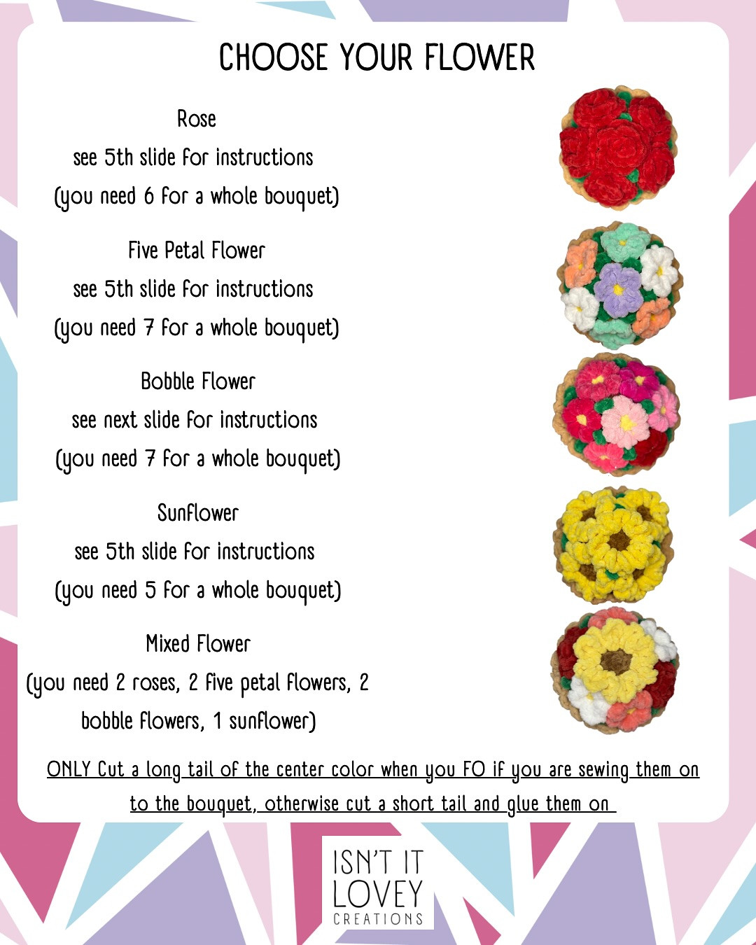 Free Crochet Pattern: 4-in-1 Flower Bouquet