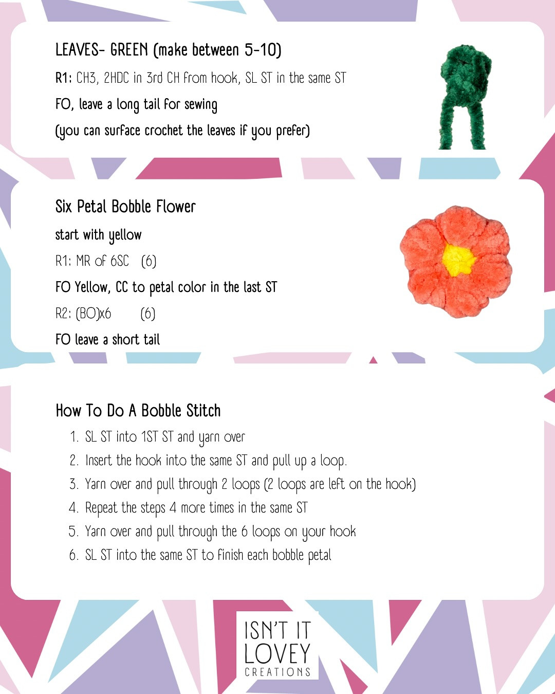 Free Crochet Pattern: 4-in-1 Flower Bouquet
