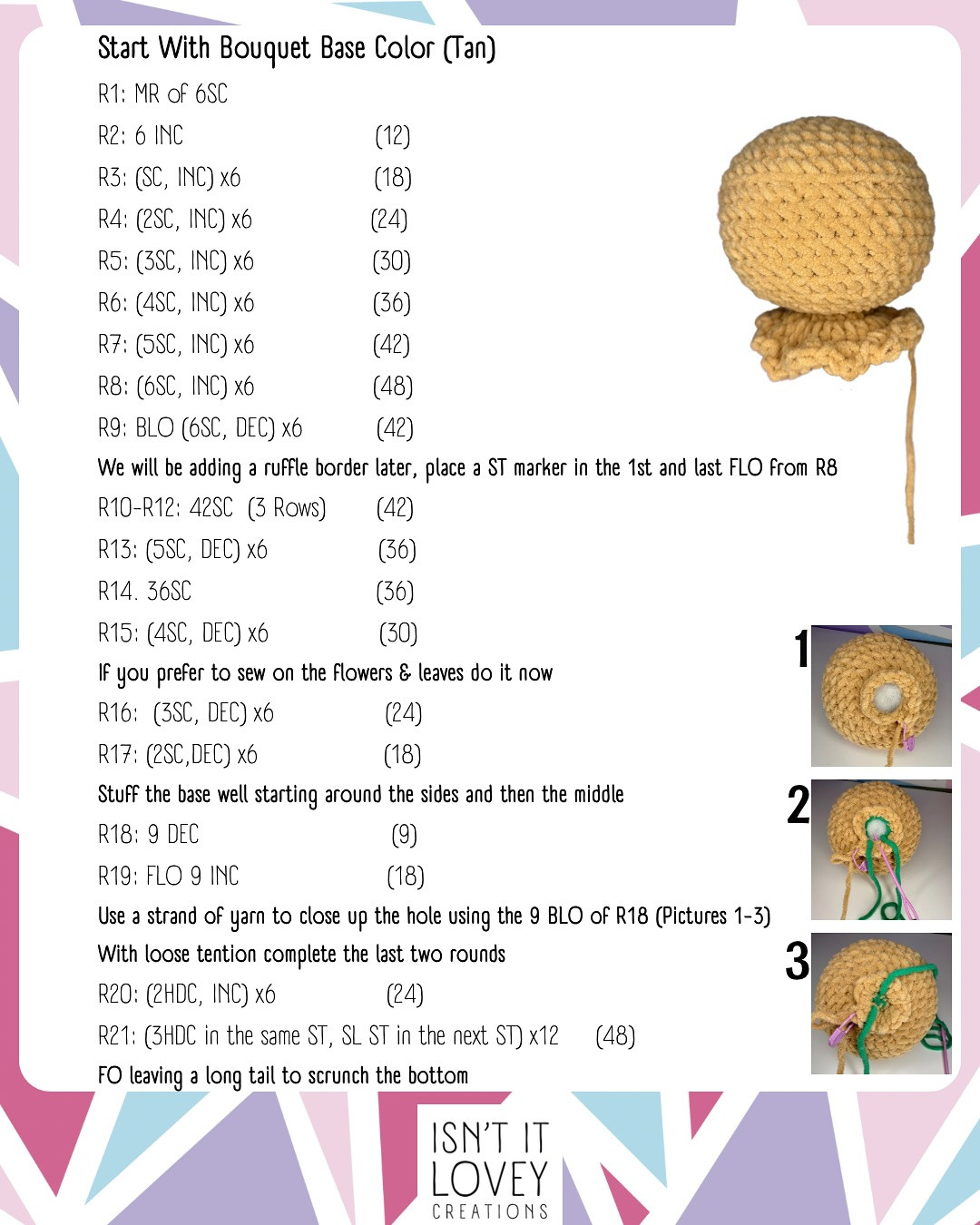 Free Crochet Pattern: 4-in-1 Flower Bouquet