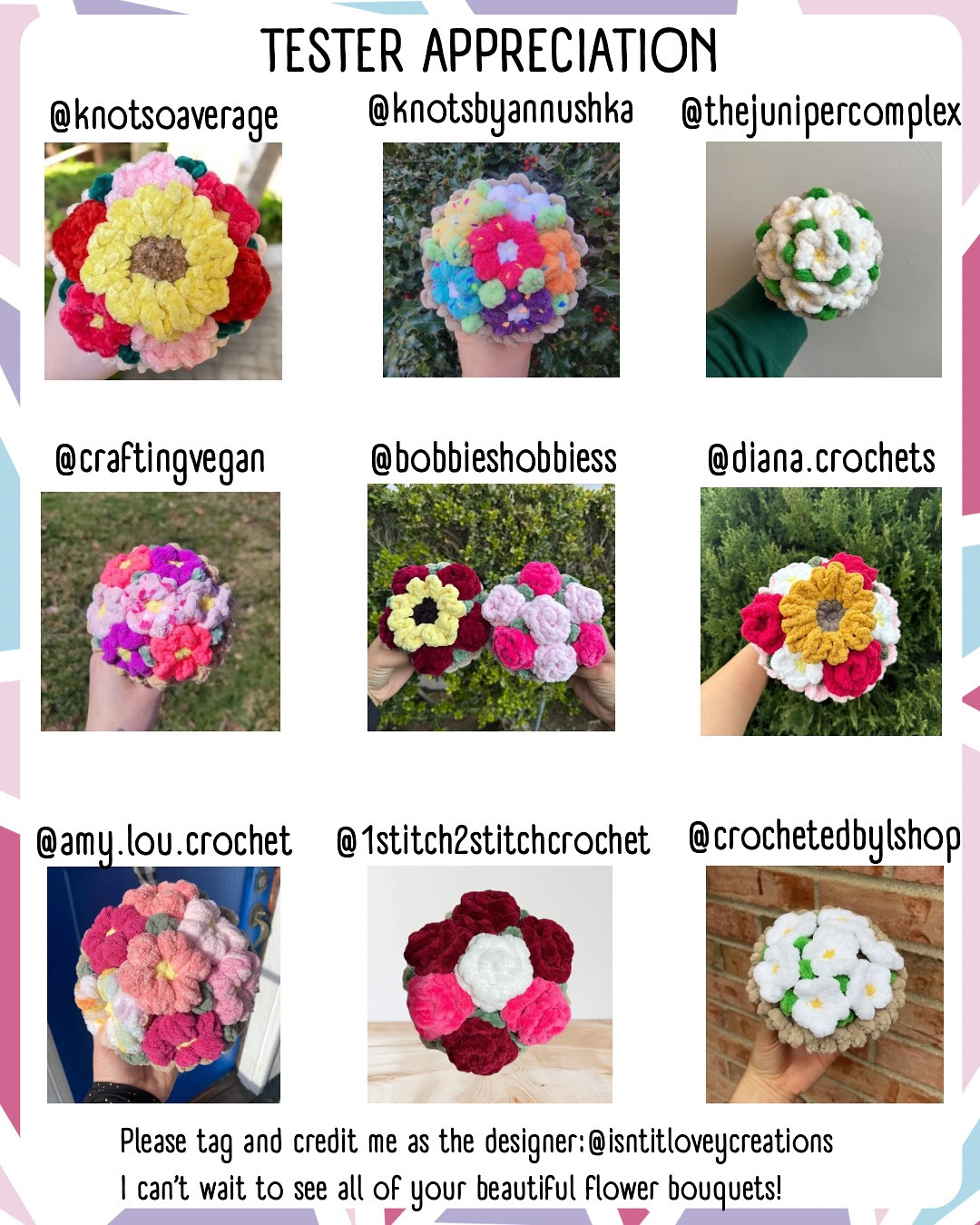Free Crochet Pattern: 4-in-1 Flower Bouquet