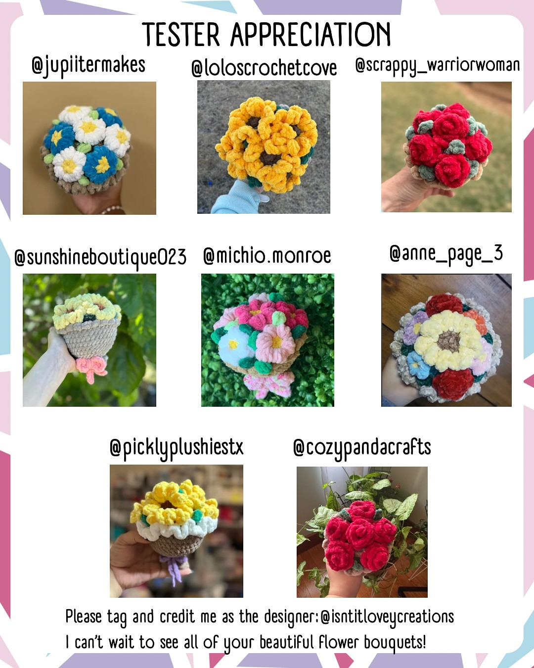 Free Crochet Pattern: 4-in-1 Flower Bouquet