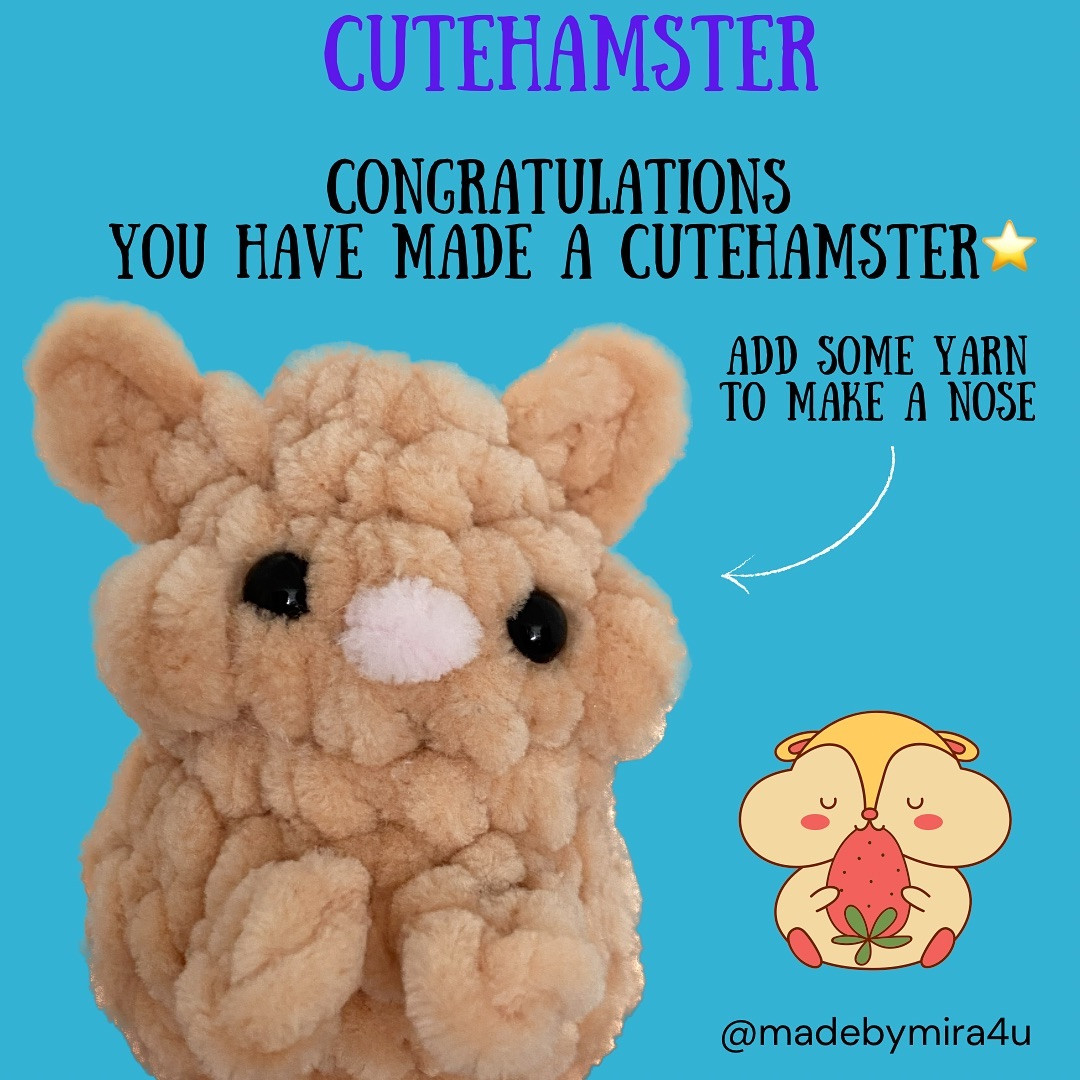 Free Crochet Pattern: Adorable 15-Minute Hamster!
