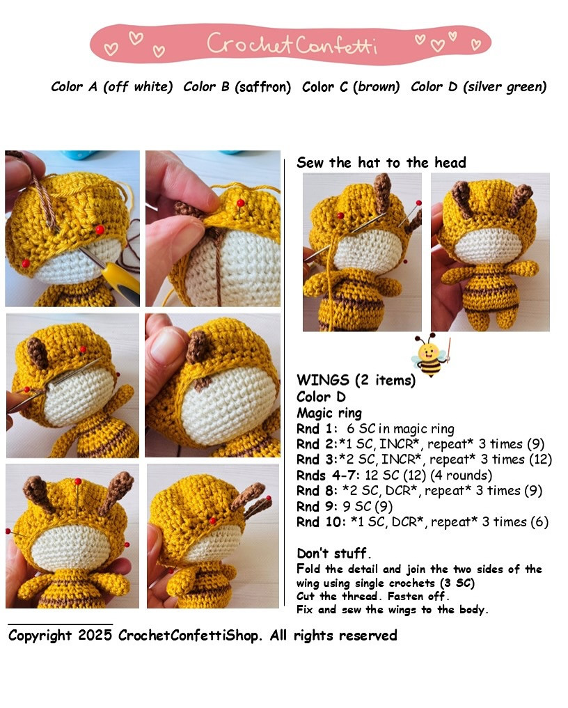 Free Crochet Pattern: Adorable Amigurumi Bee