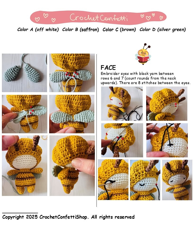 Free Crochet Pattern: Adorable Amigurumi Bee
