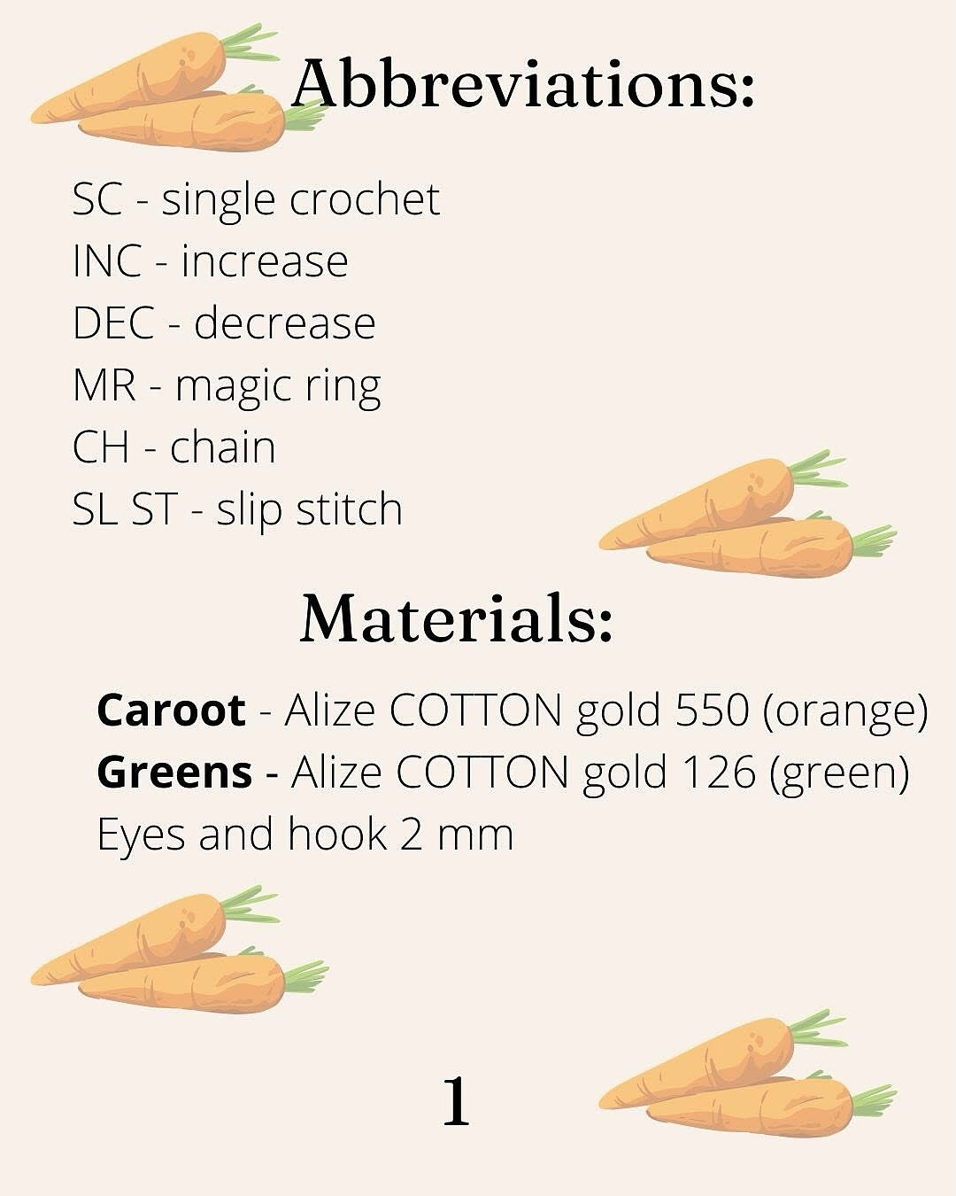 Free Crochet Pattern: Adorable Amigurumi Carrot