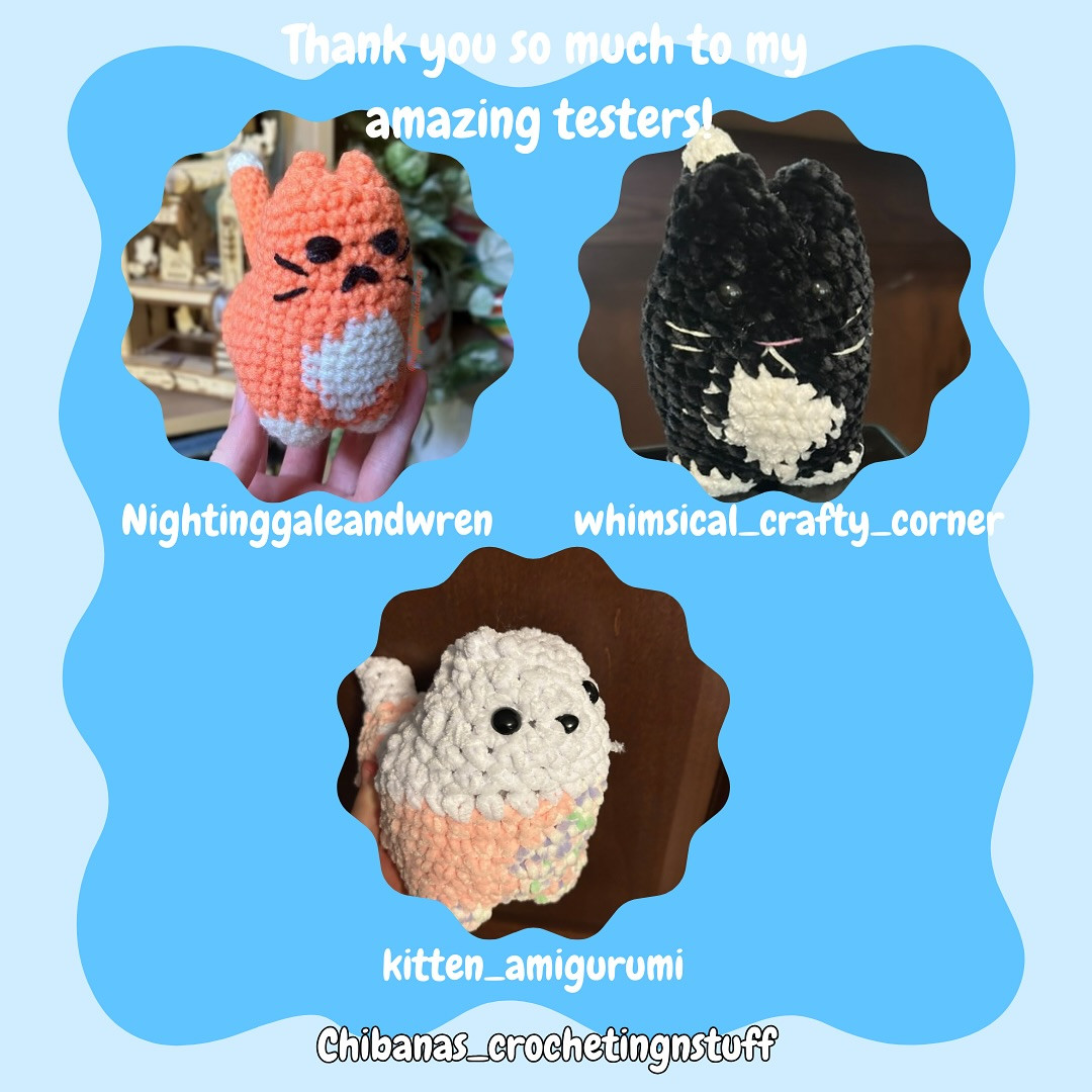 Free Crochet Pattern: Adorable Amigurumi Cat excited