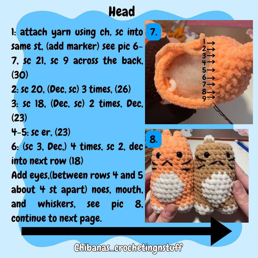 Free Crochet Pattern: Adorable Amigurumi Cat excited