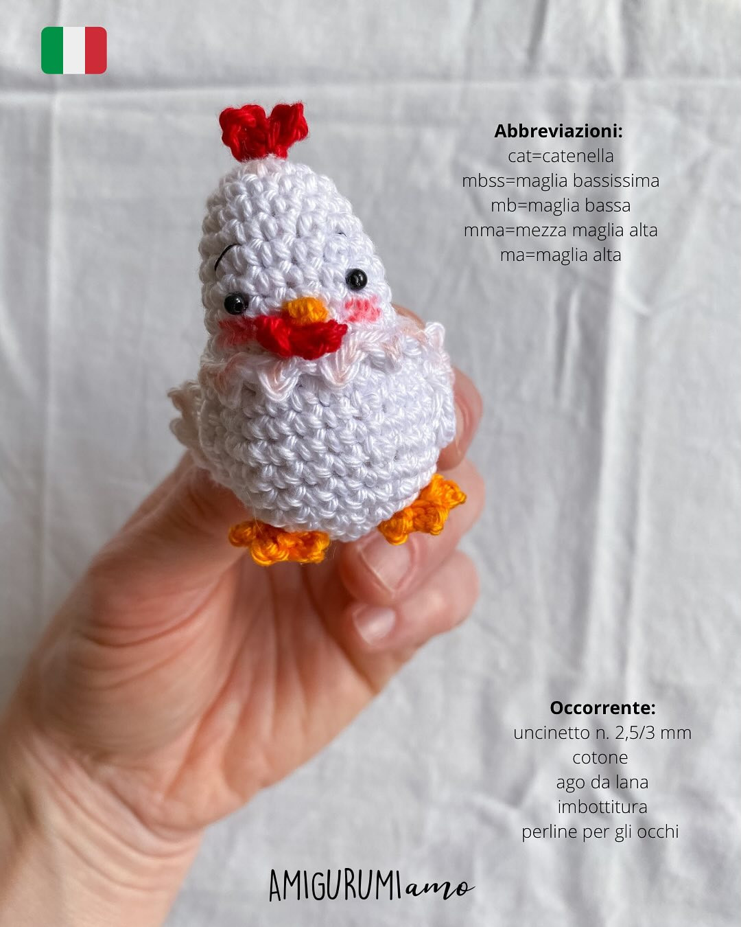 Free Crochet Pattern: Adorable Amigurumi Hen