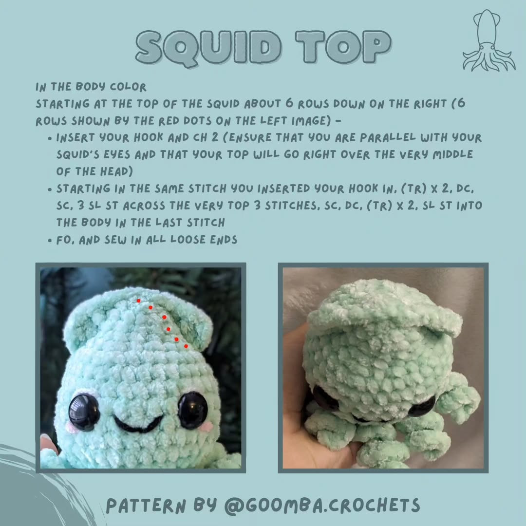 Free Crochet Pattern: Adorable Amigurumi Octopus 🐙 FREE Stevie the Squid Pattern 🐙