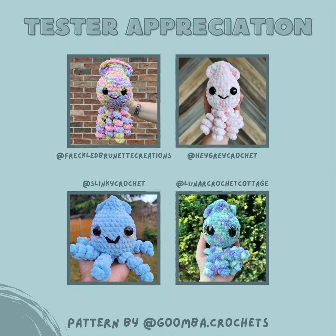 Free Crochet Pattern: Adorable Amigurumi Octopus 🐙 FREE Stevie the Squid Pattern 🐙