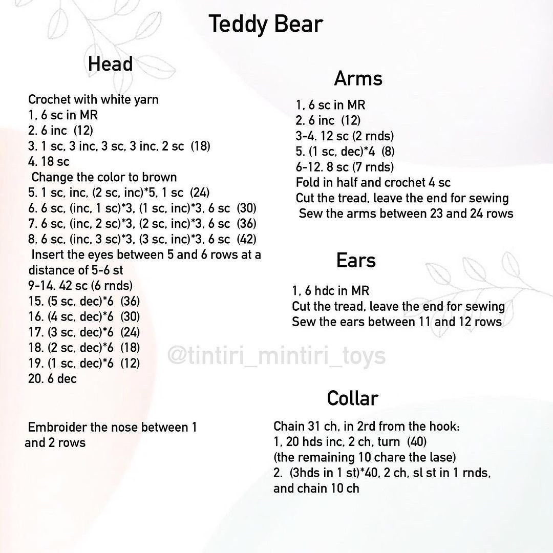 Free Crochet Pattern: Adorable Amigurumi Teddy Bear Keychain