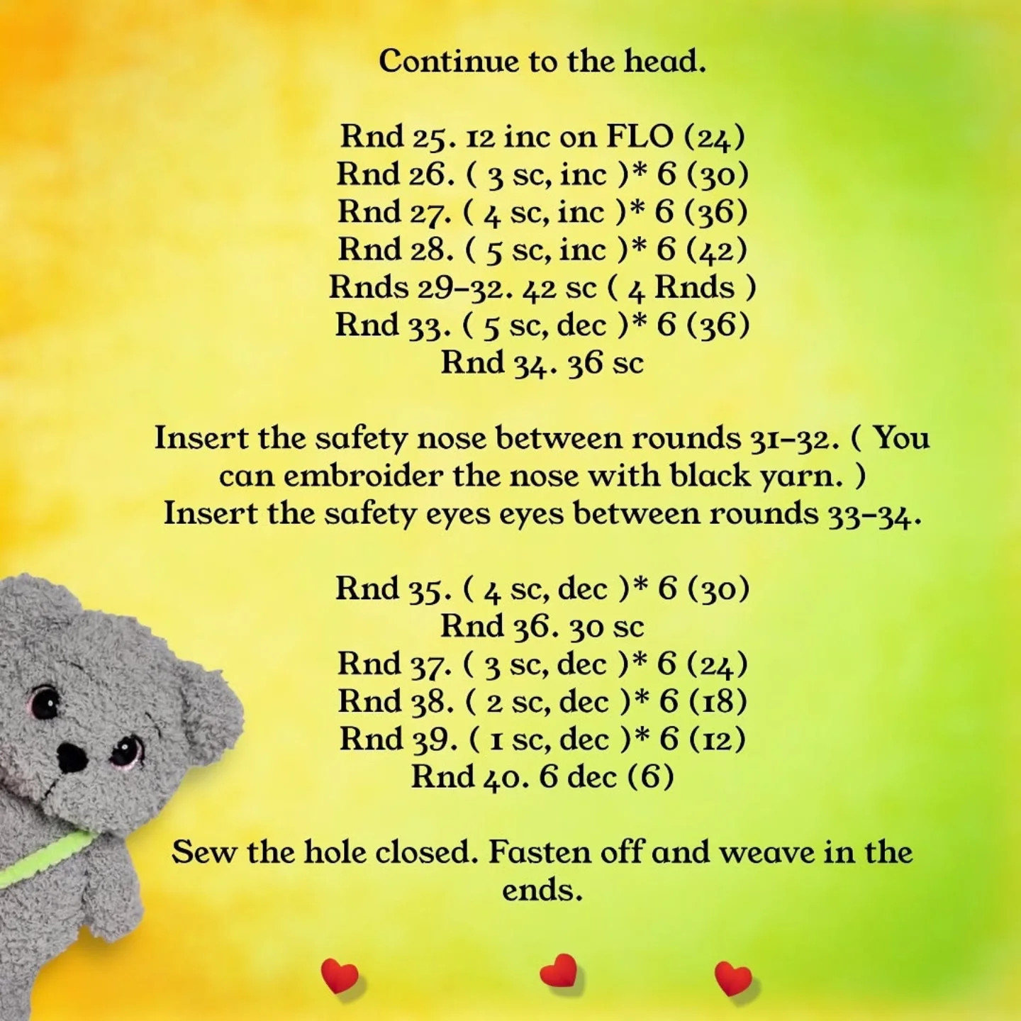 Free Crochet Pattern: Adorable Amigurumi Teddy Bears
