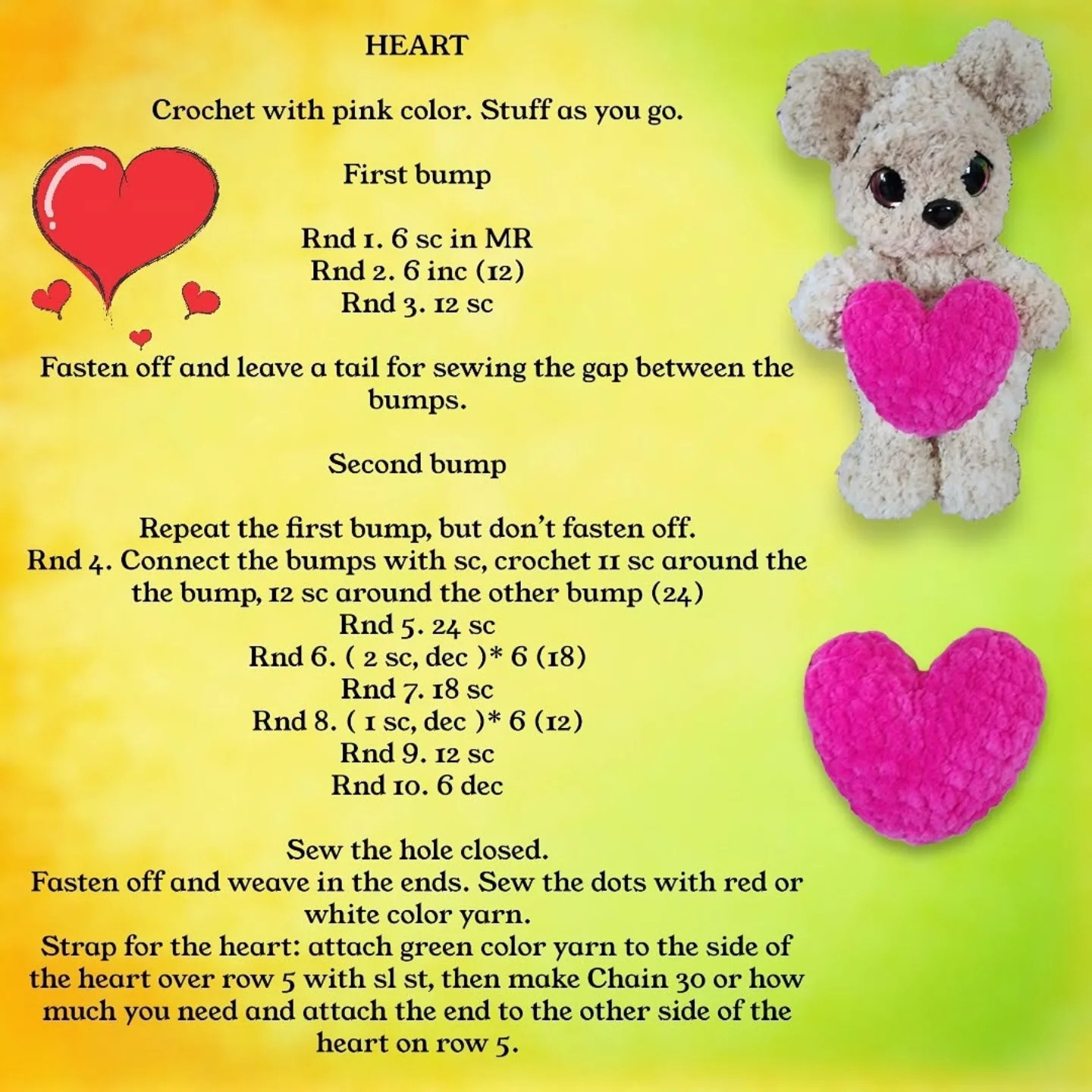 Free Crochet Pattern: Adorable Amigurumi Teddy Bears