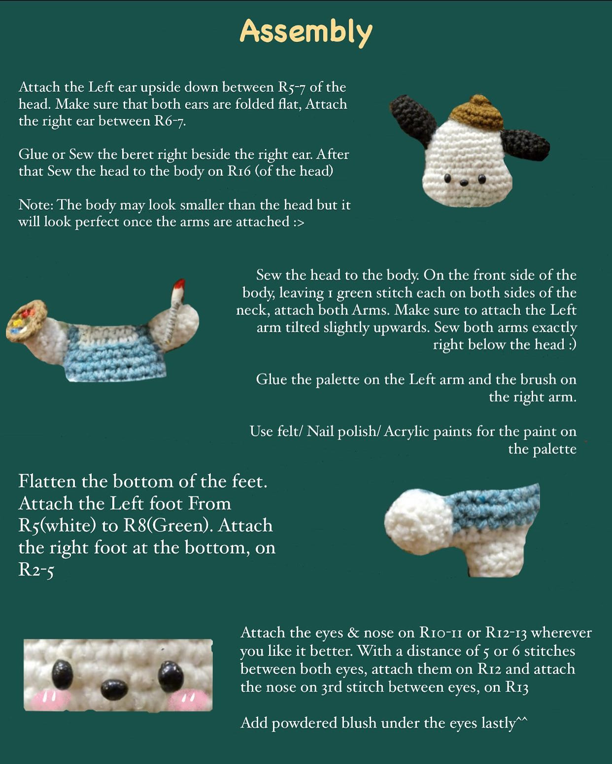 Free Crochet Pattern: Adorable Artist Puppy
