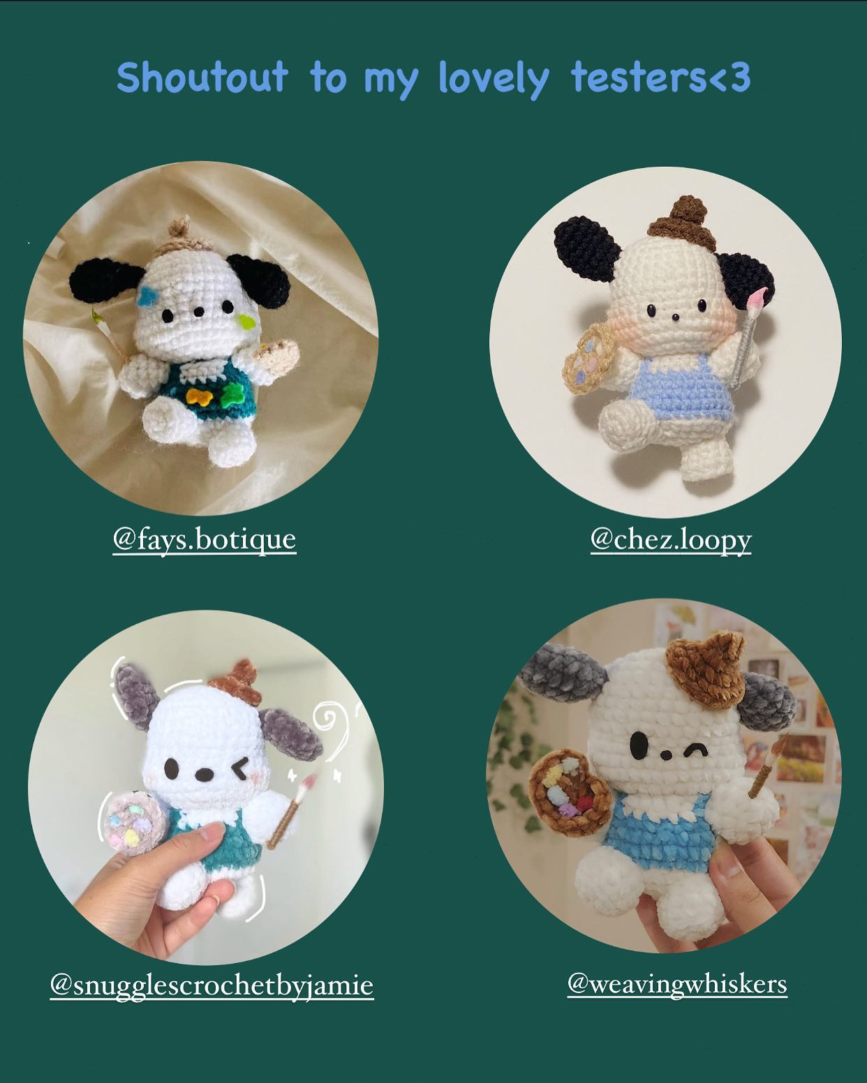 Free Crochet Pattern: Adorable Artist Puppy
