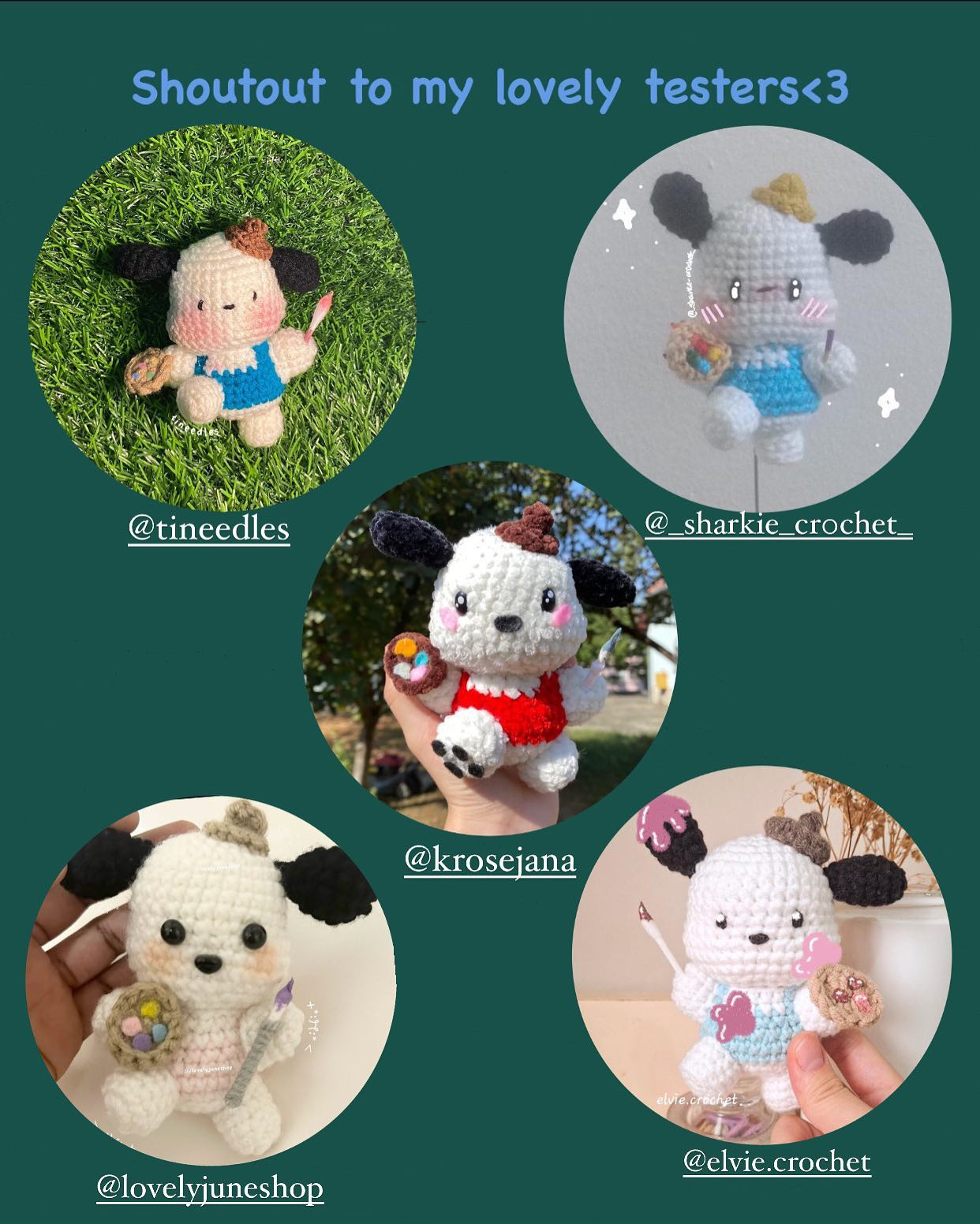 Free Crochet Pattern: Adorable Artist Puppy